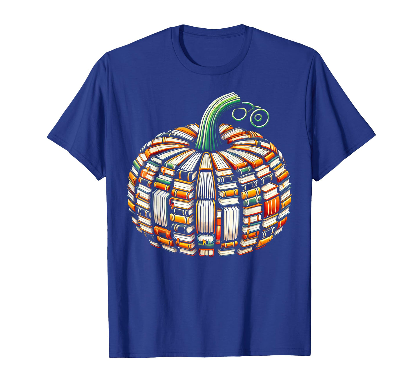 Vintage Book Pumpkin Autumn Fall Librarians Bookworm Teacher T-Shirt