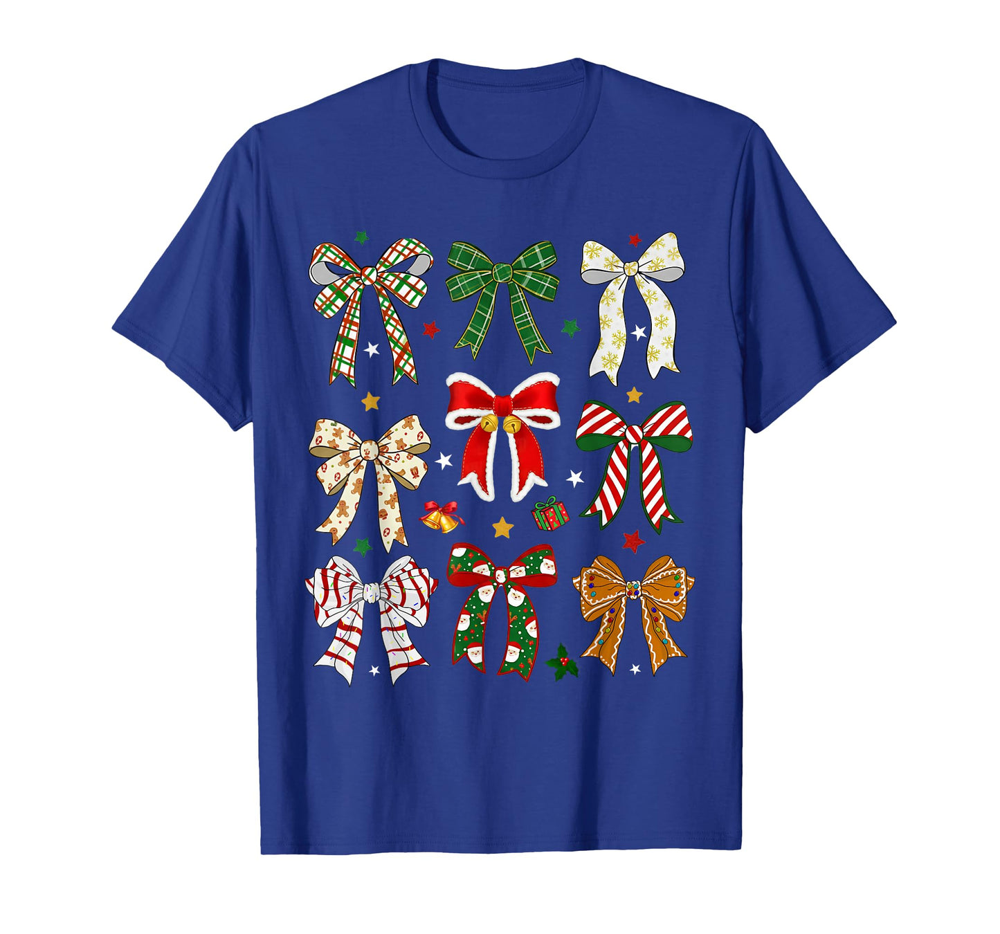 Coquette Bow Christmas Tree Xmas Holiday Girly Outfit Women T-Shirt