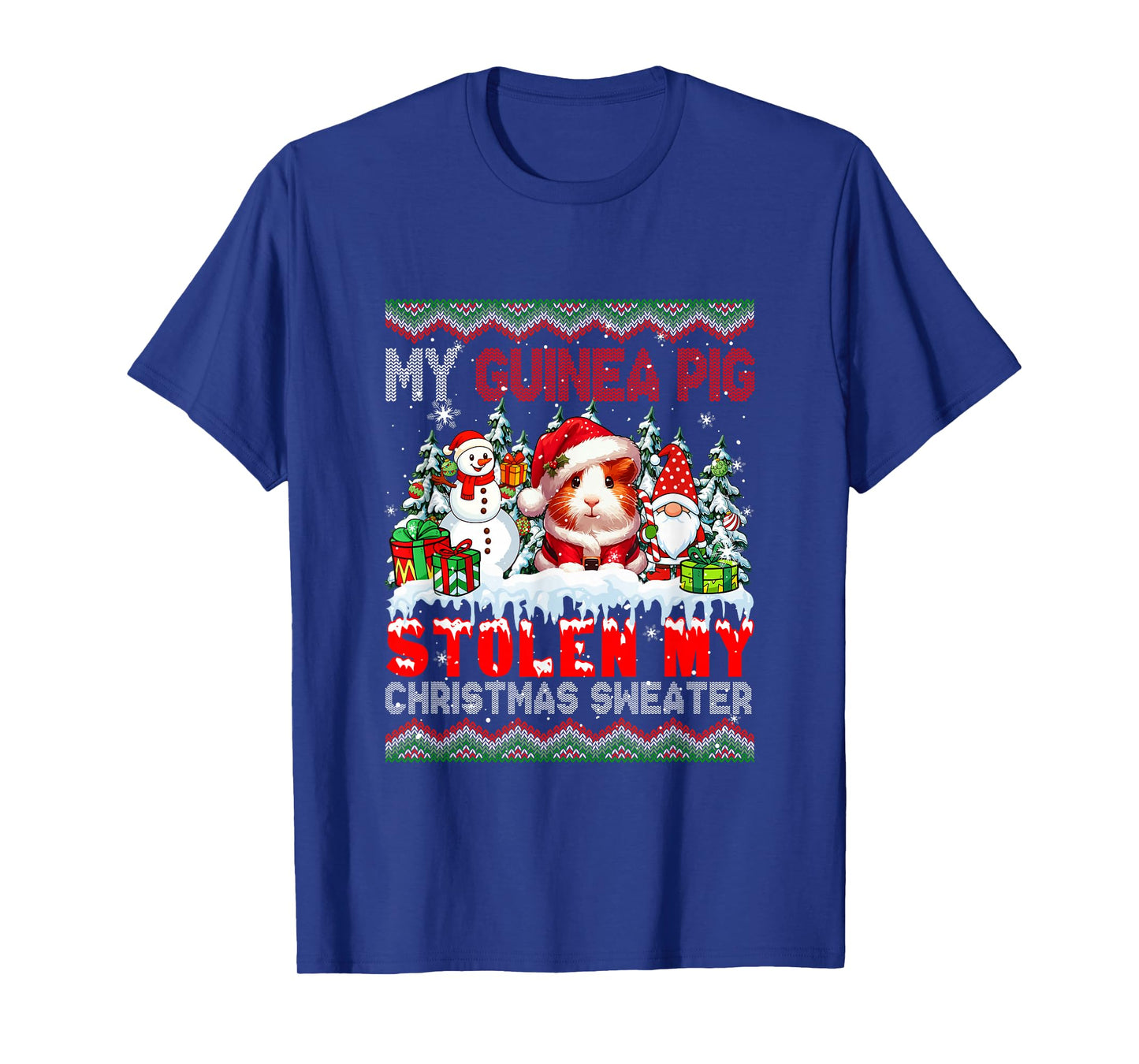 My Guinea Pig Stolen My Christmas Sweater Santa Dog Gnome T-Shirt