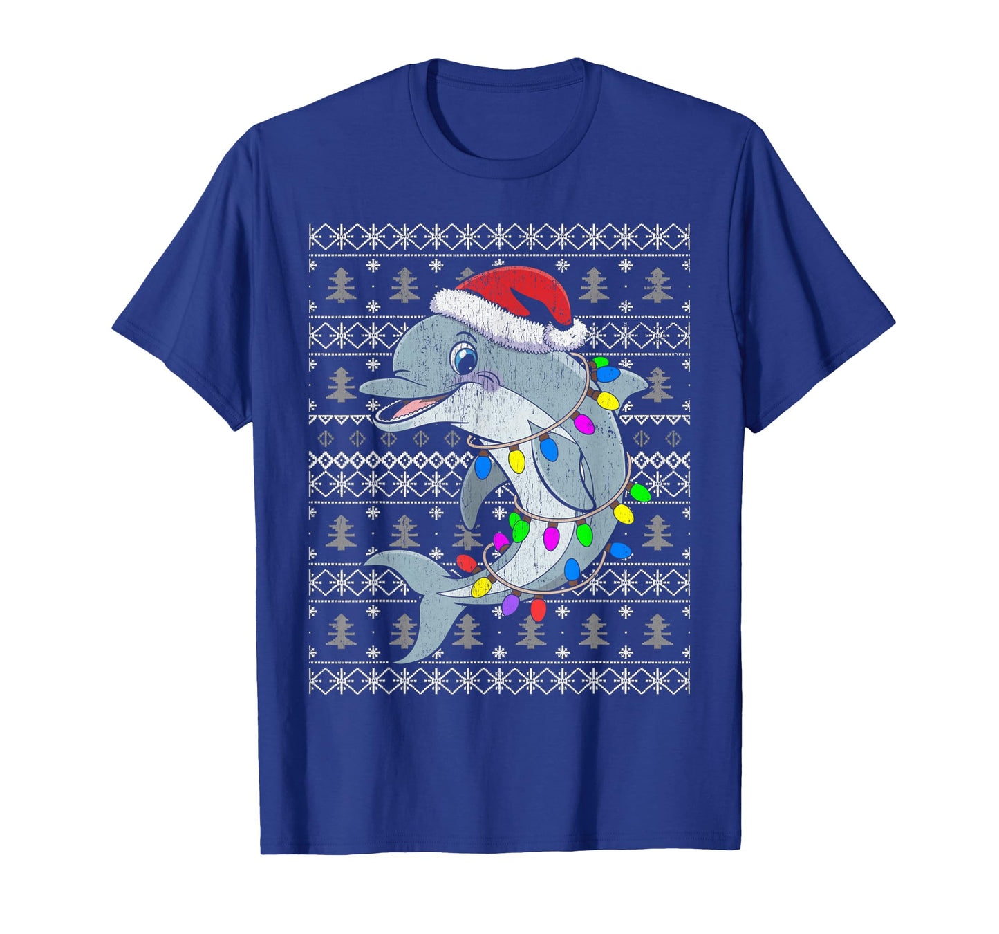 Funny Shark Santa Hat Ugly Christmas Sweater T-Shirt