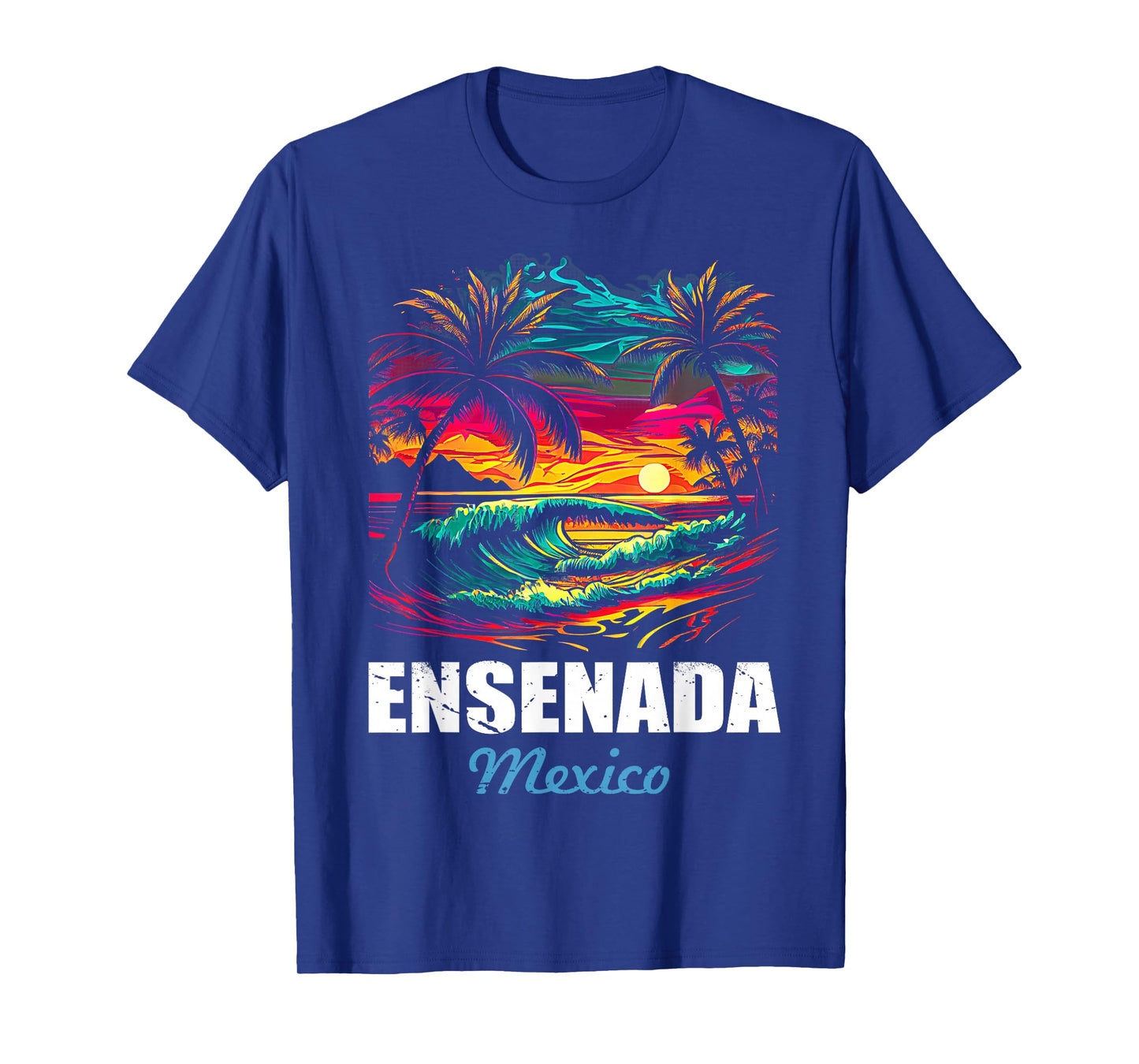 Retro Ensenada Mexico Sunset Vintage Vacation Souvenir T-Shirt