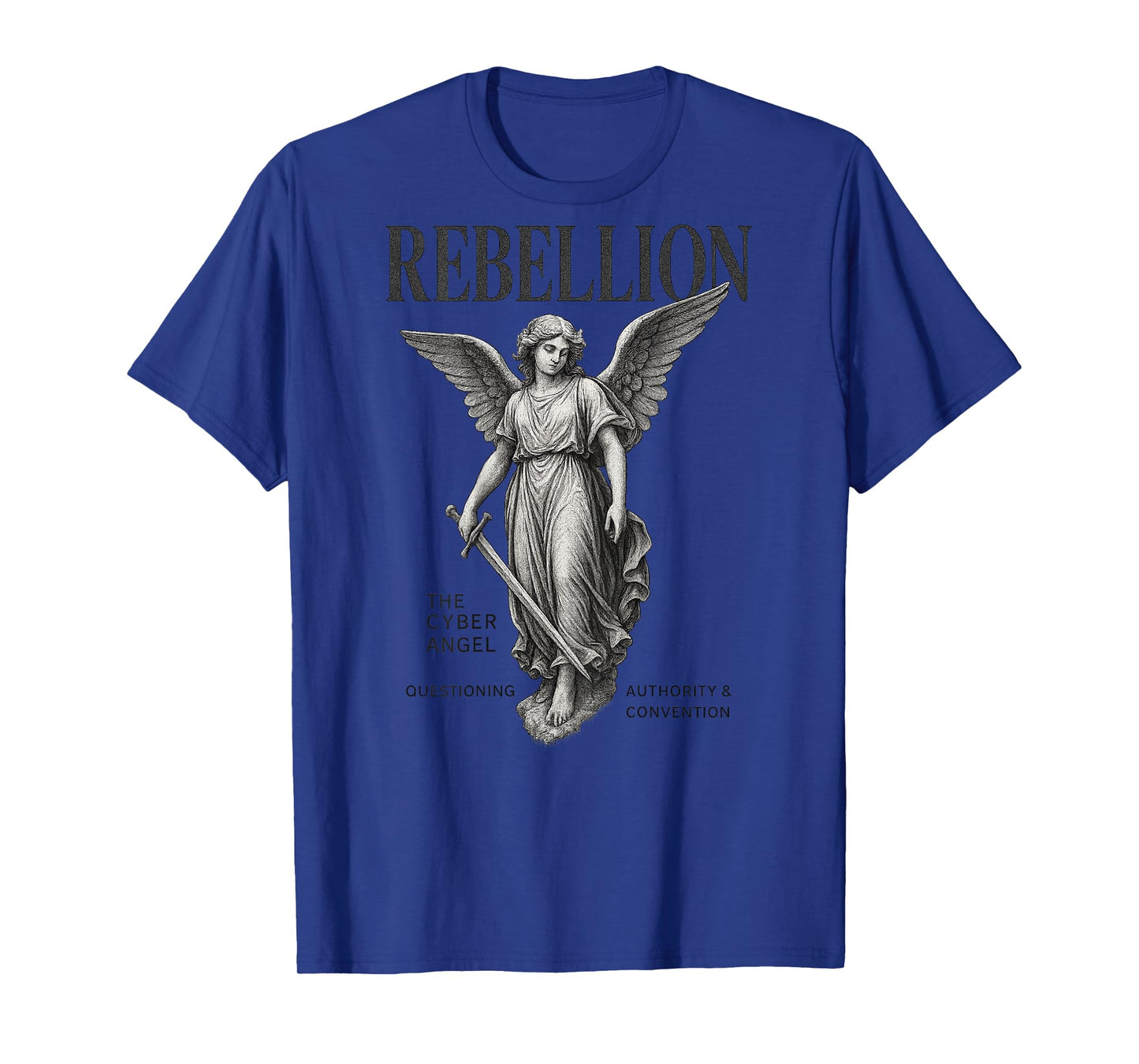 Modern Hip Hop Gothic Angel Urban Back Print Streetwear T-Shirt