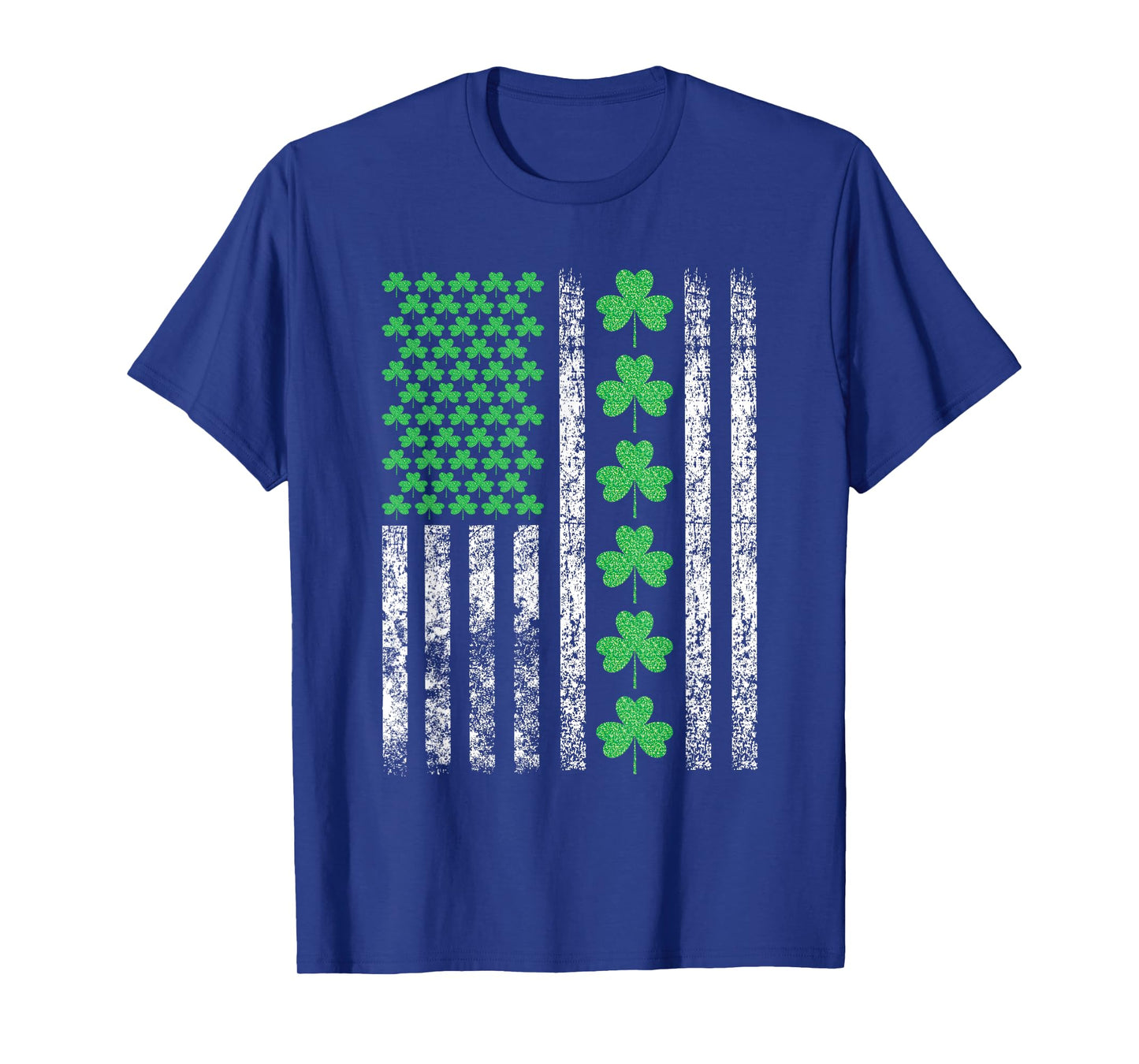 US American Irish Flag Shamrock Vintage St Patricks Day T-Shirt
