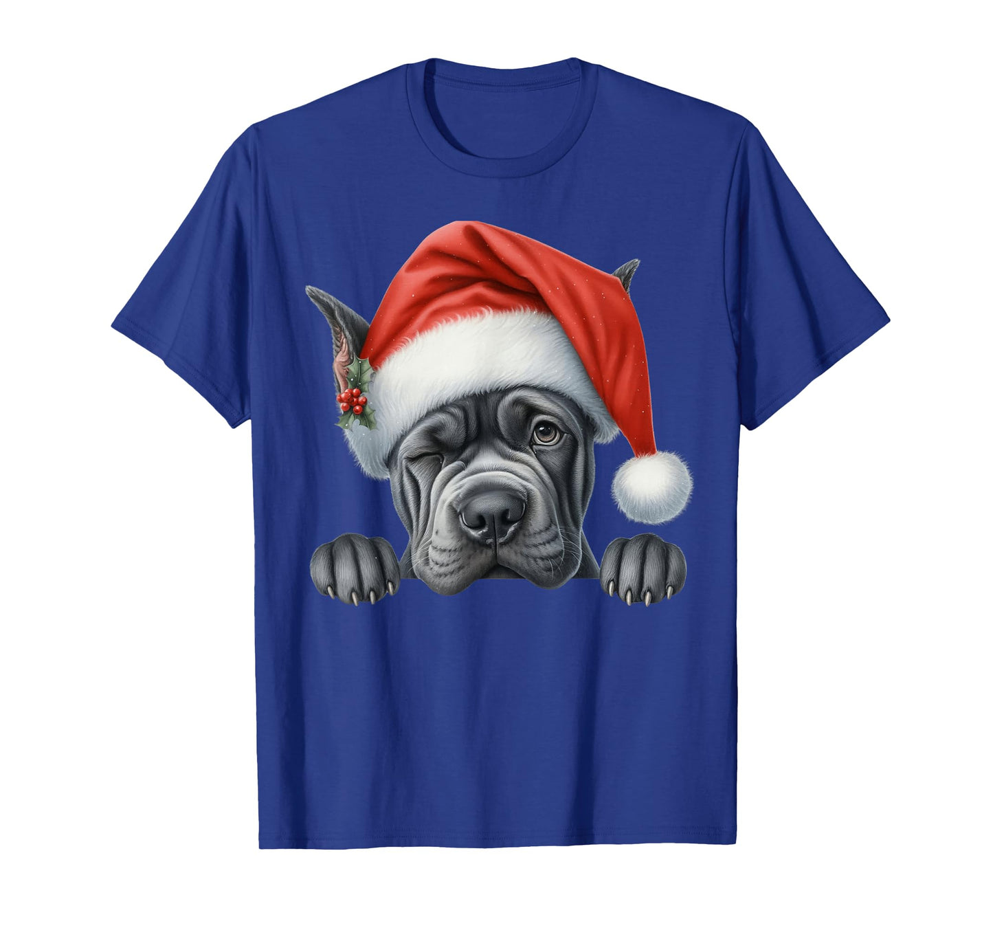 Cane Corso Dog Christmas Santa Hat Dog Mom Dad T-Shirt