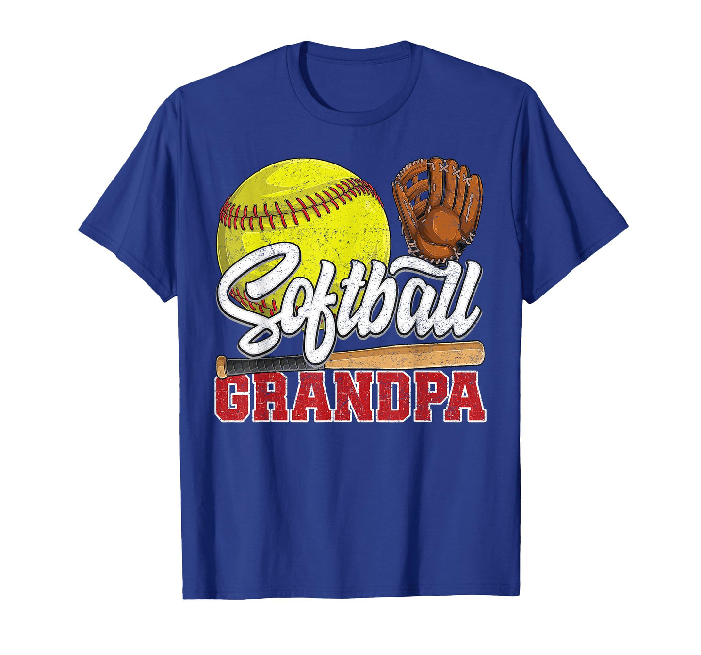 Softball Grandpa Softball Player Game Day Father's Day T-Shirt