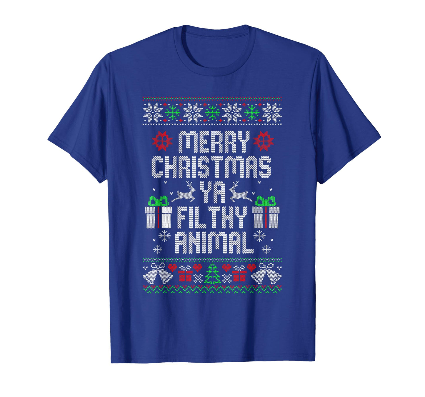 Merry Christmas Animal Filthy Ya Xmas Pajama T-Shirt