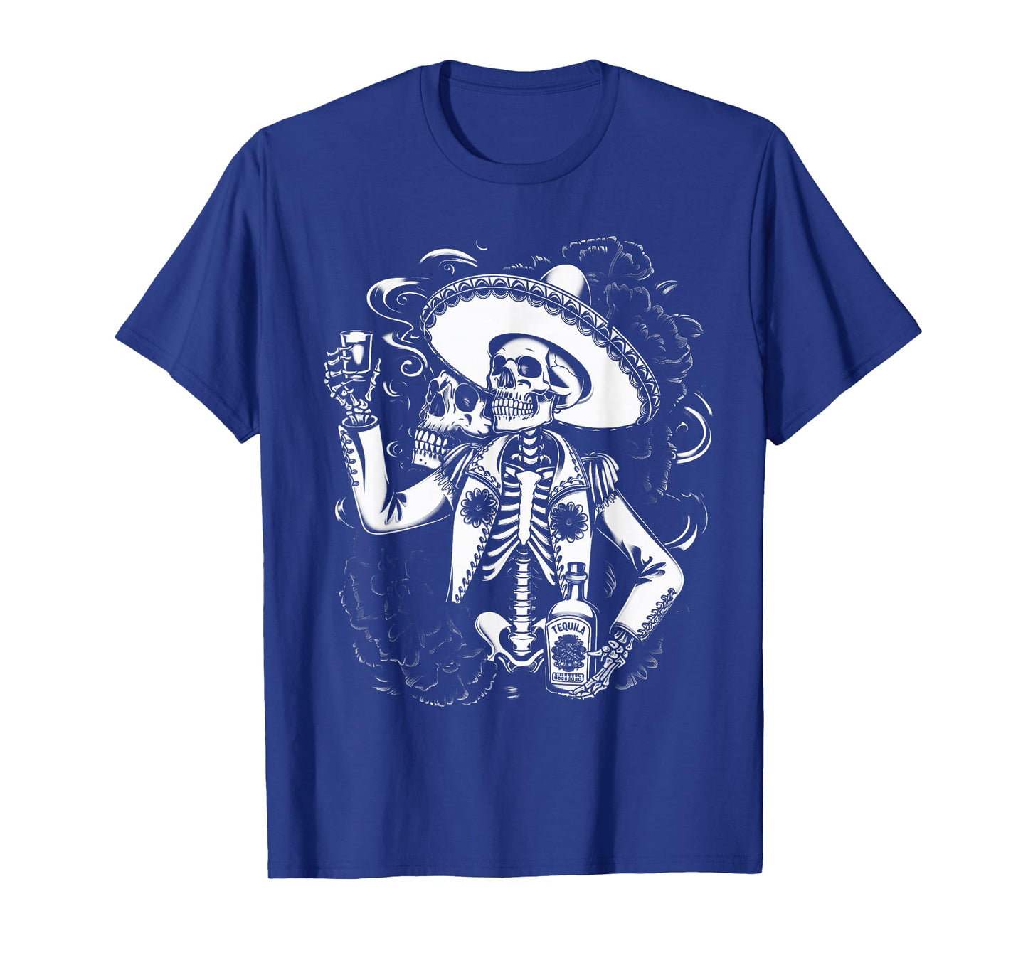 Mexico Vintage Skeleton Tequila Dia De Los Muertos Mexican T-Shirt