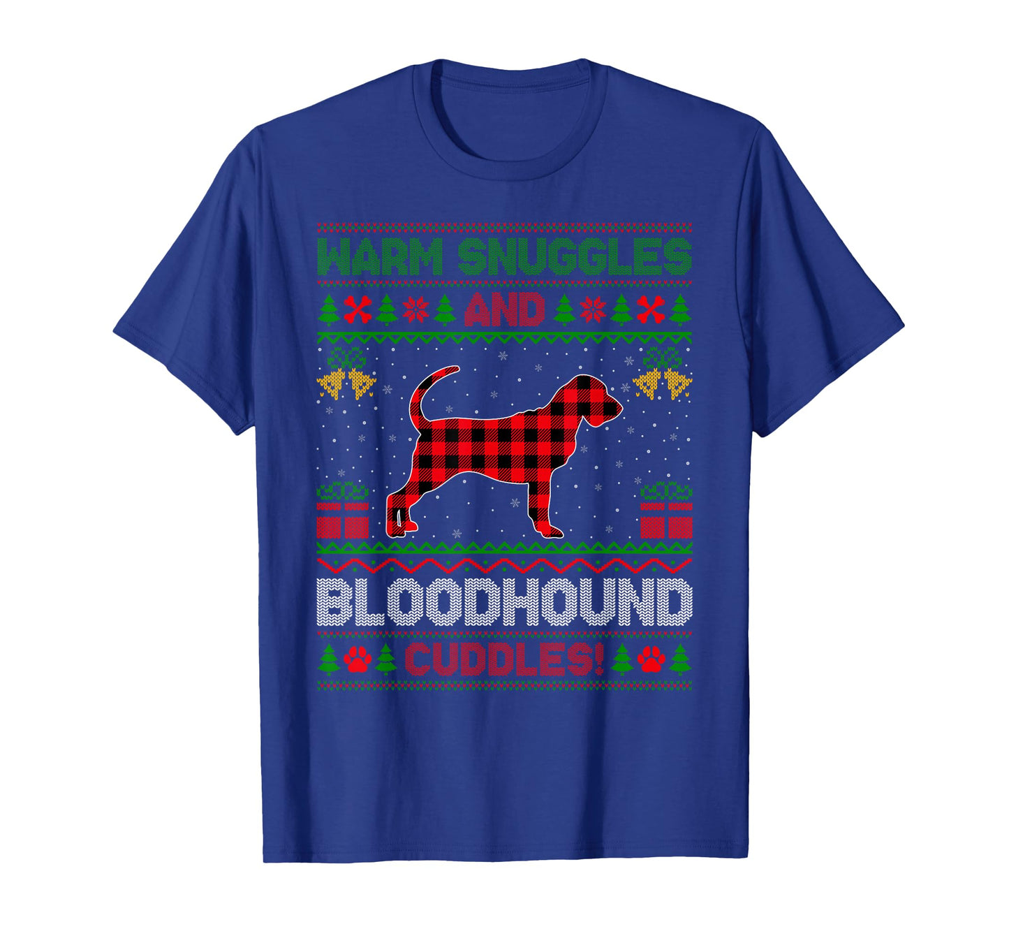 Bloodhound Dog Ugly Christmas Sweater Funny Dog Lover Xmas T-Shirt