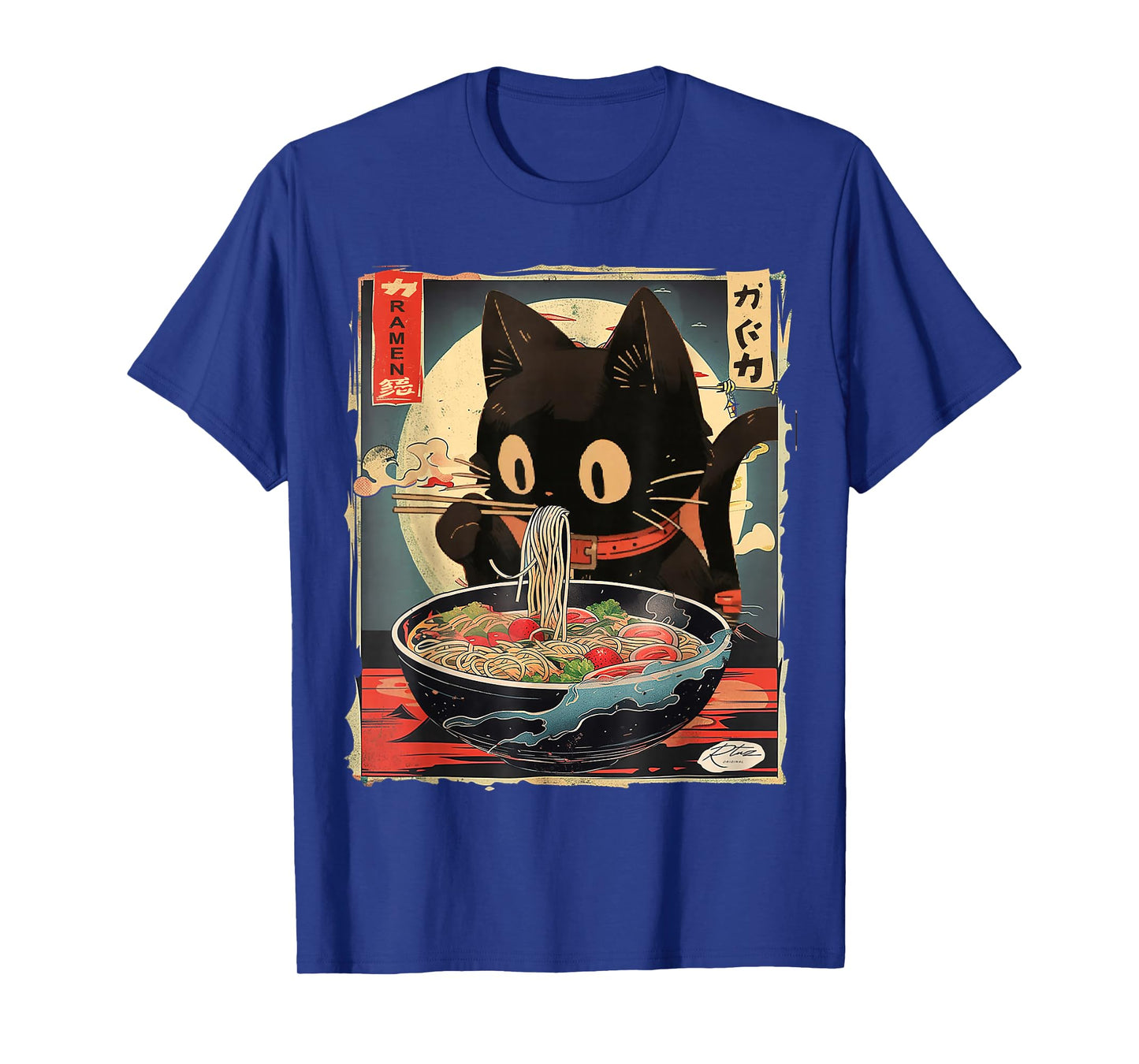 Cat Ramen Manga Anime for Kids Boys Girls Teens Kawaii Cat Eating Ramen Noodles Anime Gift Girls Teens T-Shirt