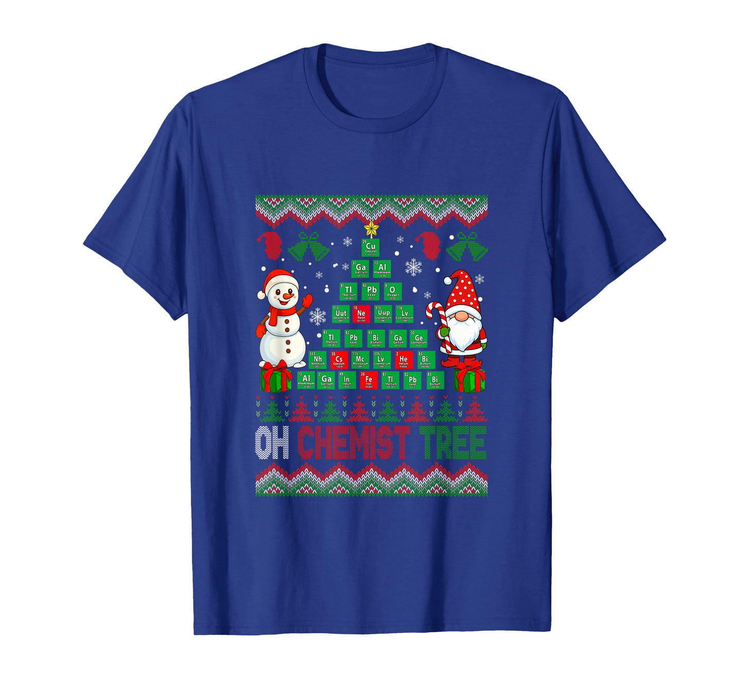 Christmas Tree Chemistry Elements Sweater Teachers Students T-Shirt