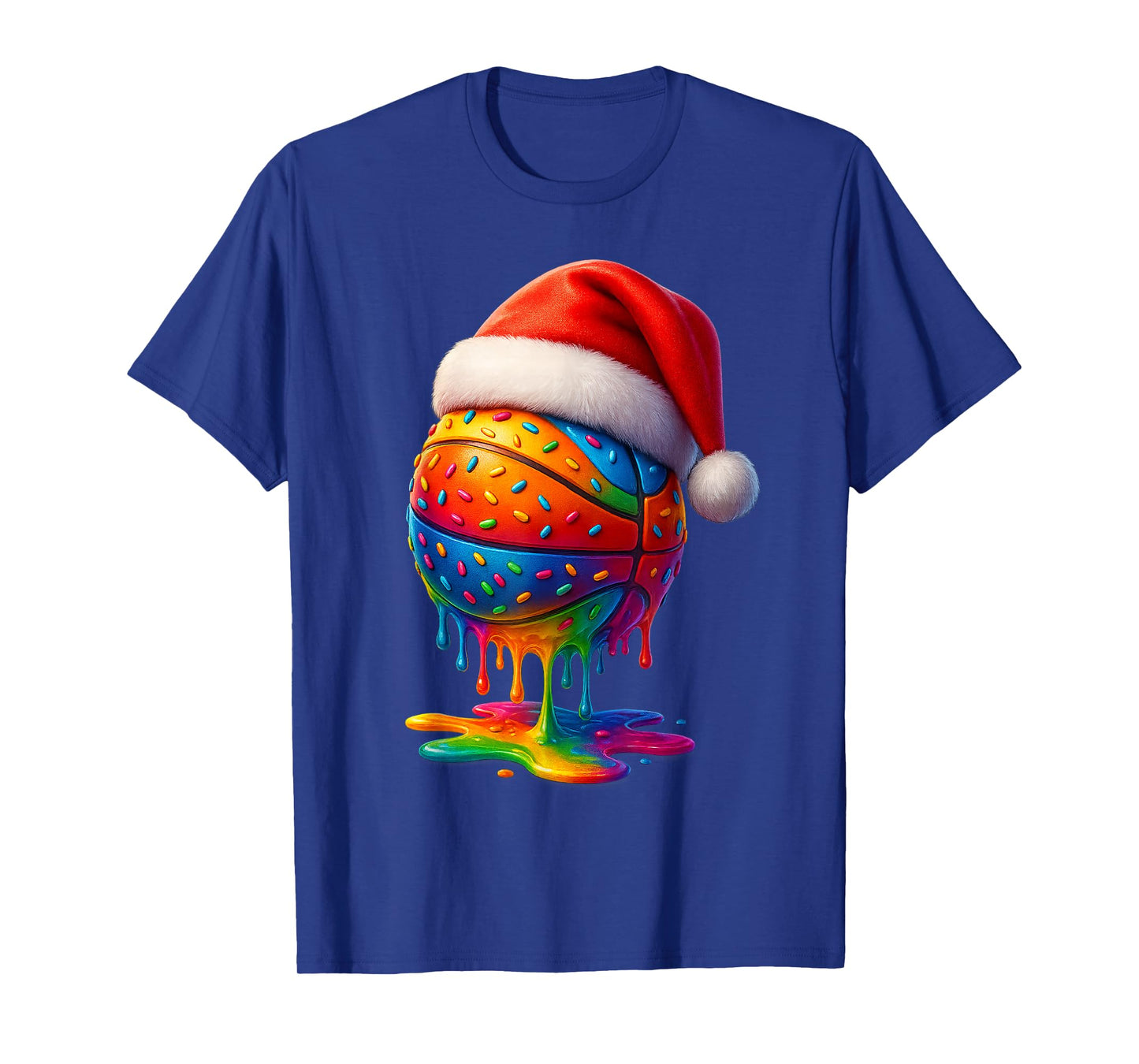 Basketball Ice Cream Drip Christmas Tees Gifts Boys Youth T-Shirt