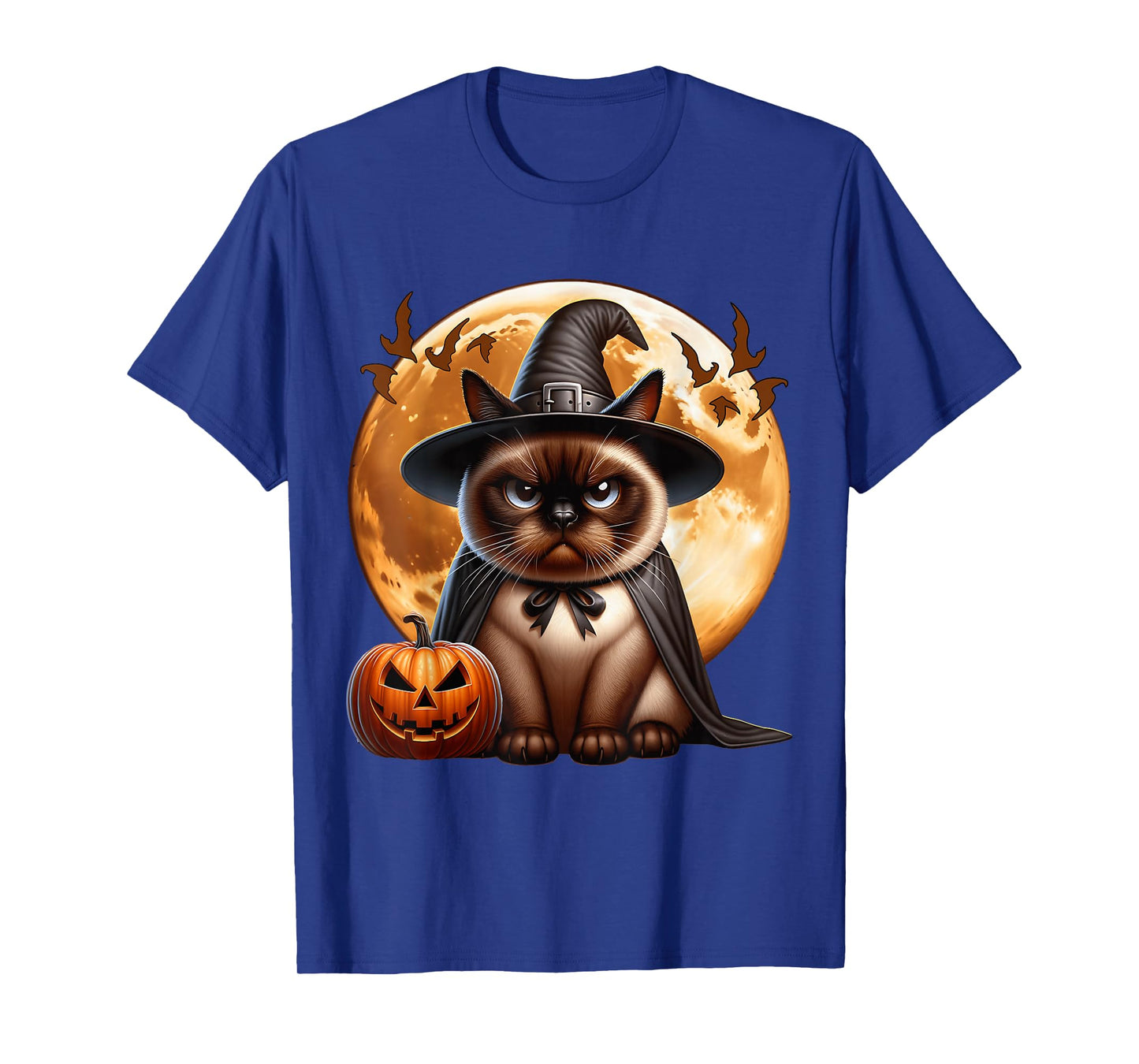 Siamese Cat Halloween Costume Witch Cat T-Shirt