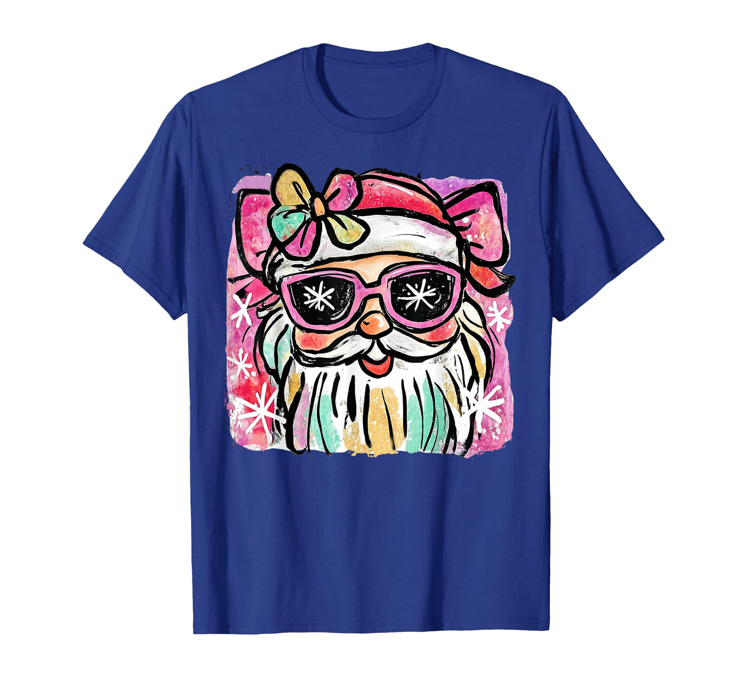 Preppy Santa Claus Coquette Christmas Girls Womans Cute Xmas T-Shirt