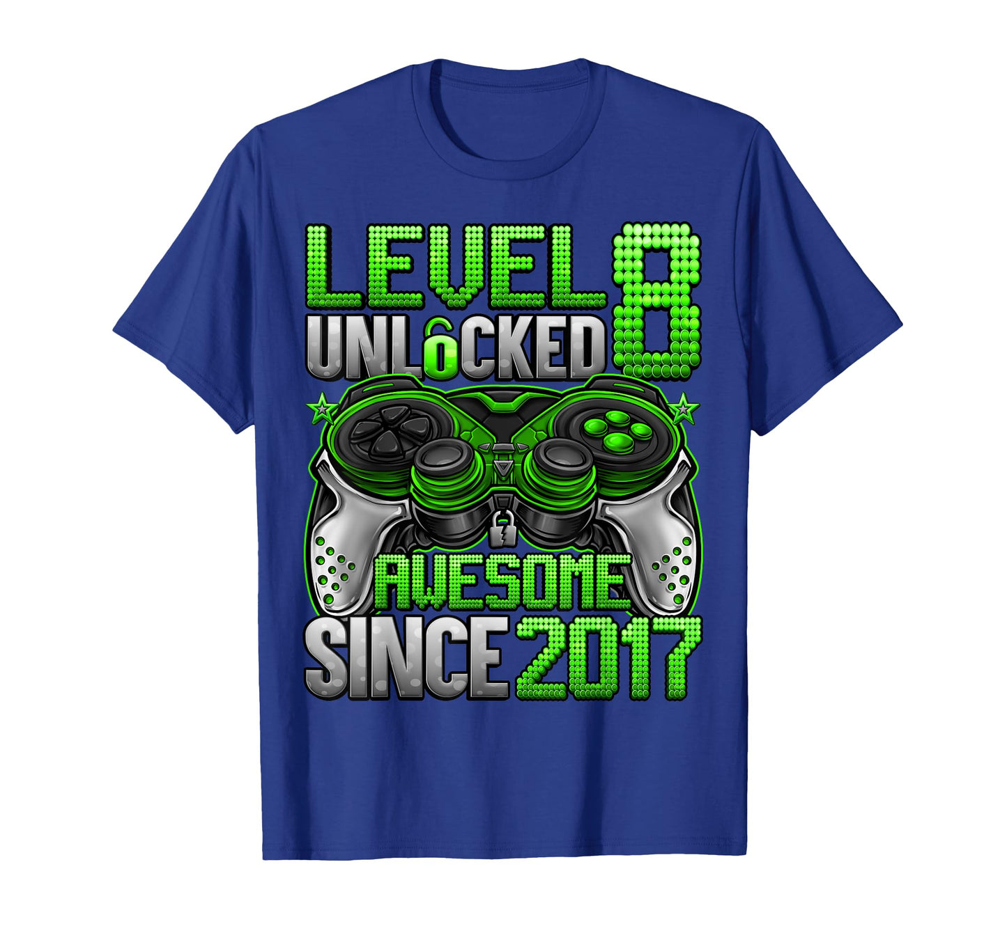 Level 8 Unlocked 8 Year Old Gifts For Boys 8th Birthday Boy T-Shirt
