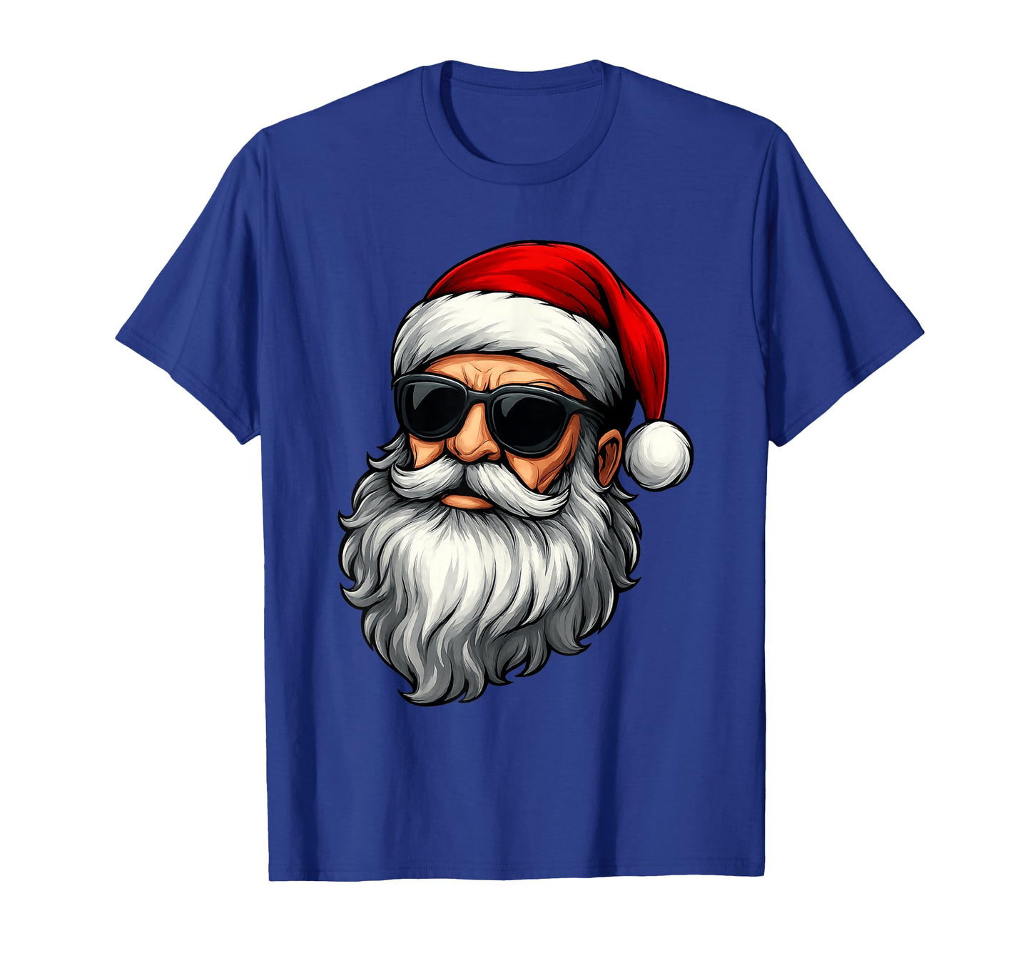 Cool Santa Claus Christmas Face Old Xmas Vintage Holiday T-Shirt
