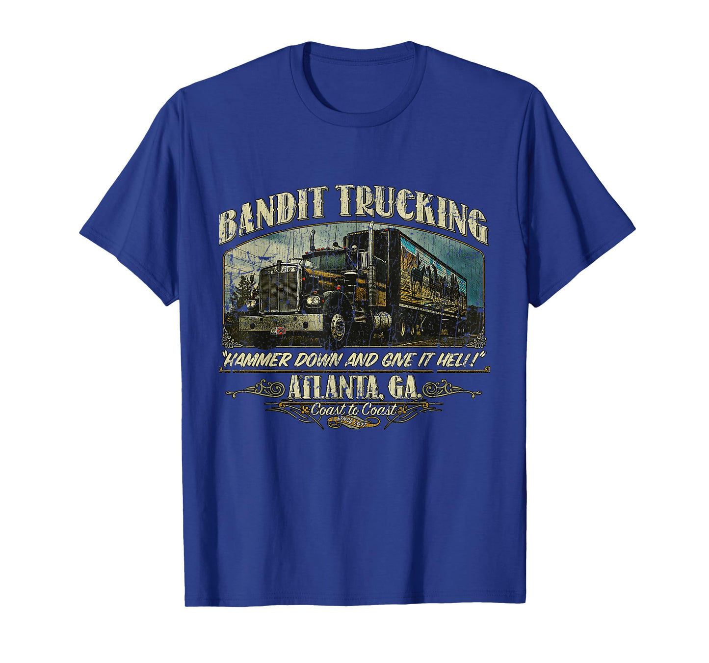 Huiibao Funny The Bandit Retro Trucking 1977 T-Shirt