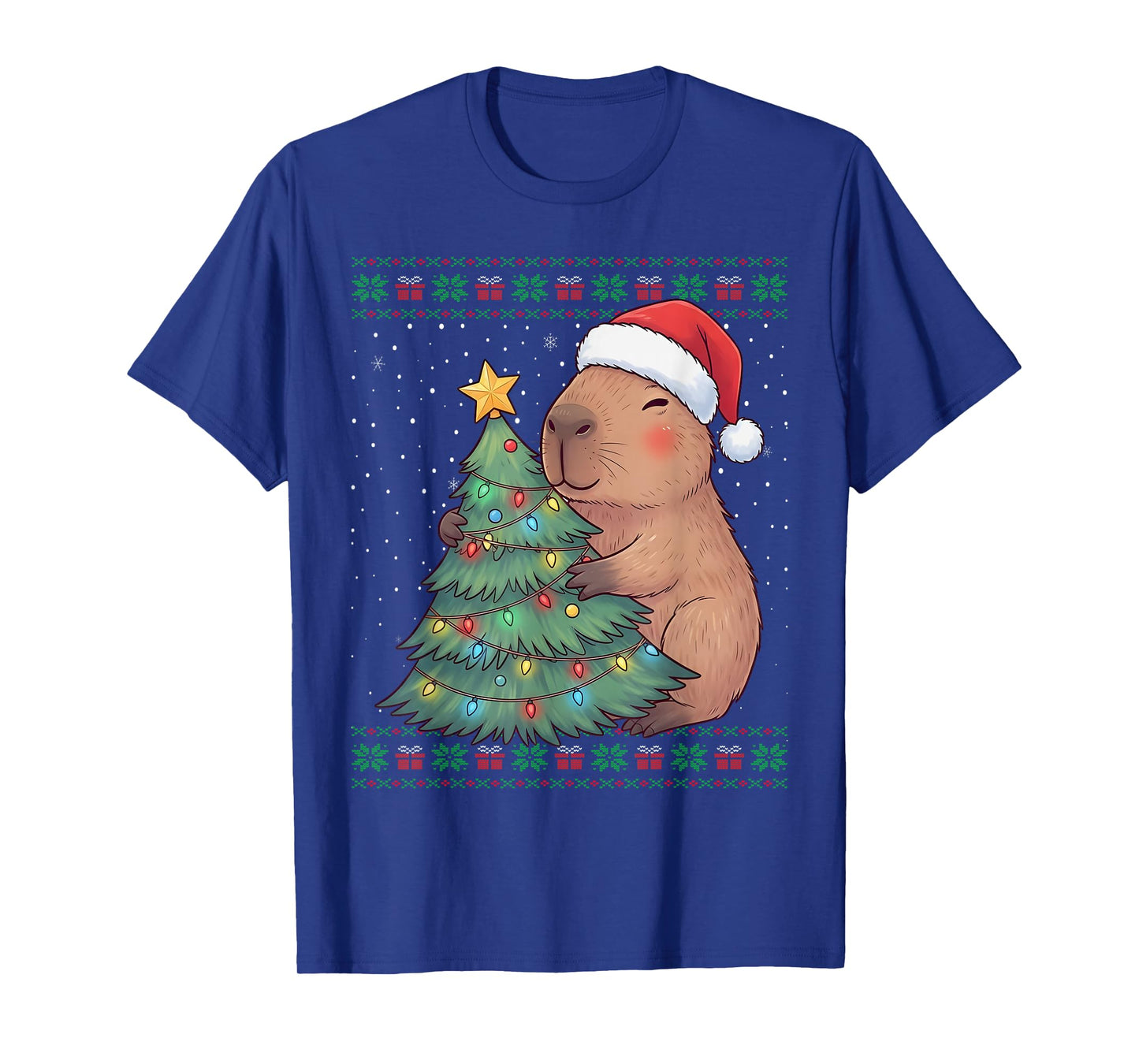 Cute Capybara Ugly Christmas Sweater T-Shirt