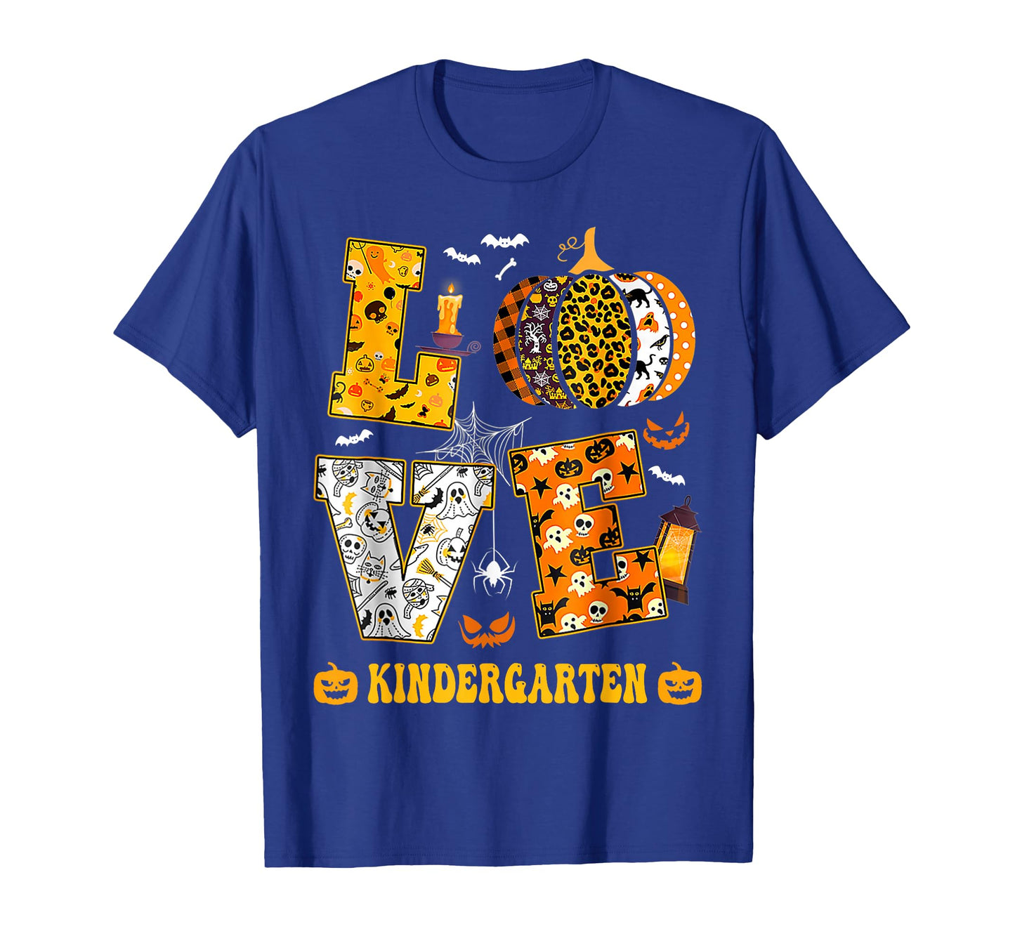 LOVE Kindergarten Pumpkin Teacher Student Halloween Costume T-Shirt
