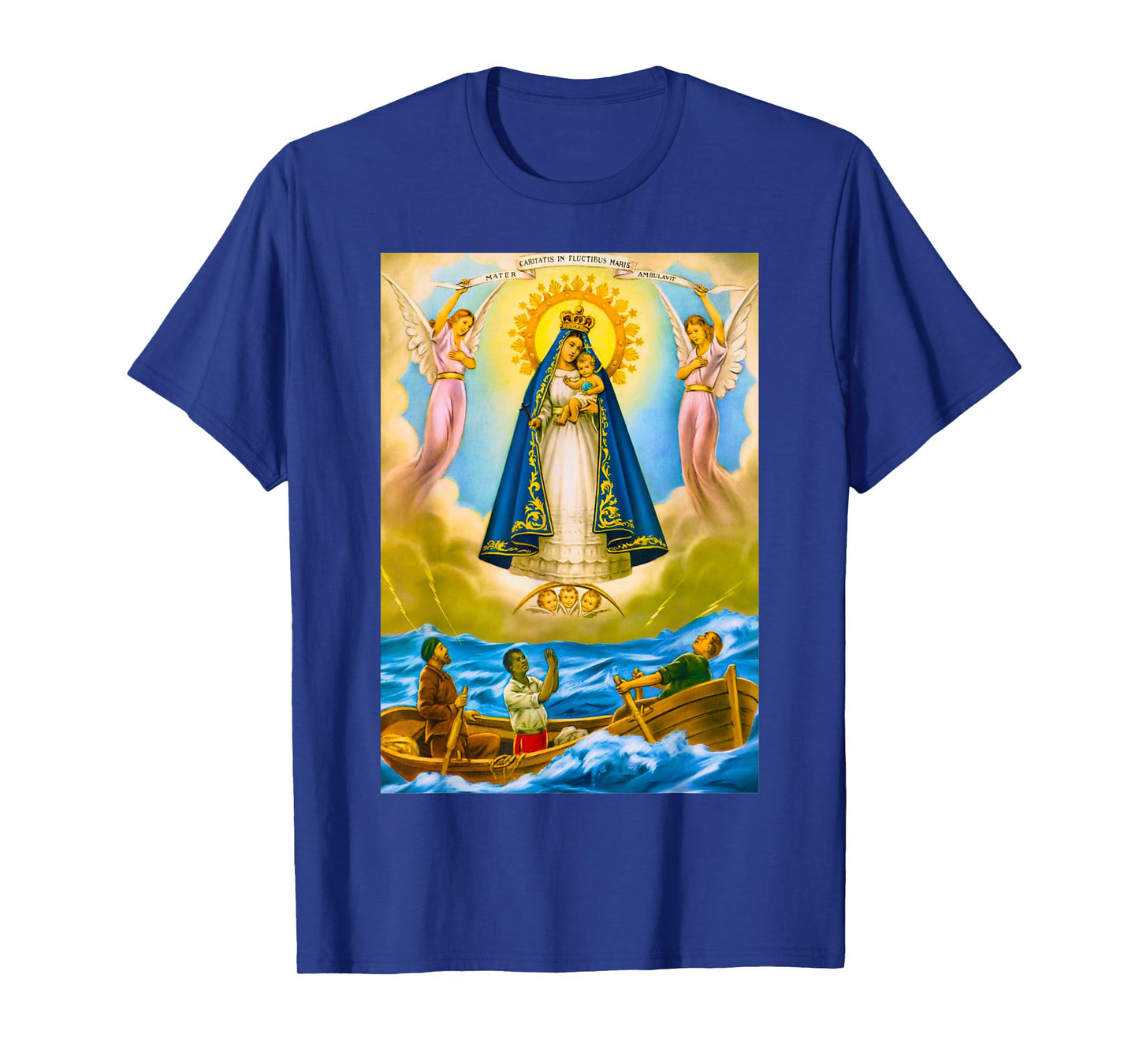 AfroCuban Religious Virgin Caridad del Cobre Cuba Santeria Oshun Unisex-Adults Black T-Shirt