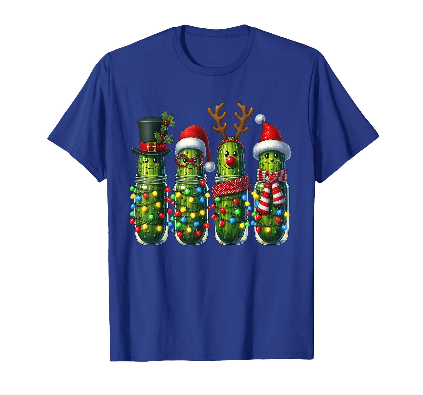 Funny Christmas Pickle Cactus Family Matching Holiday Outfit T-Shirt