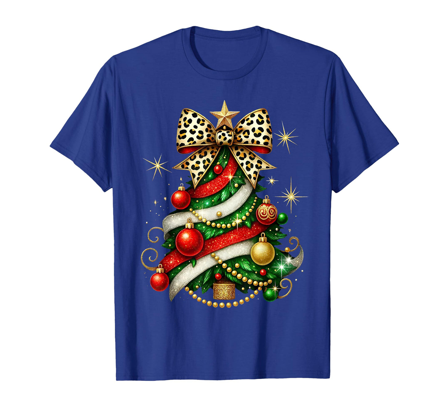 Merry Christmas Coquette Bow Xmas Tree Ornament Funny Family T-Shirt
