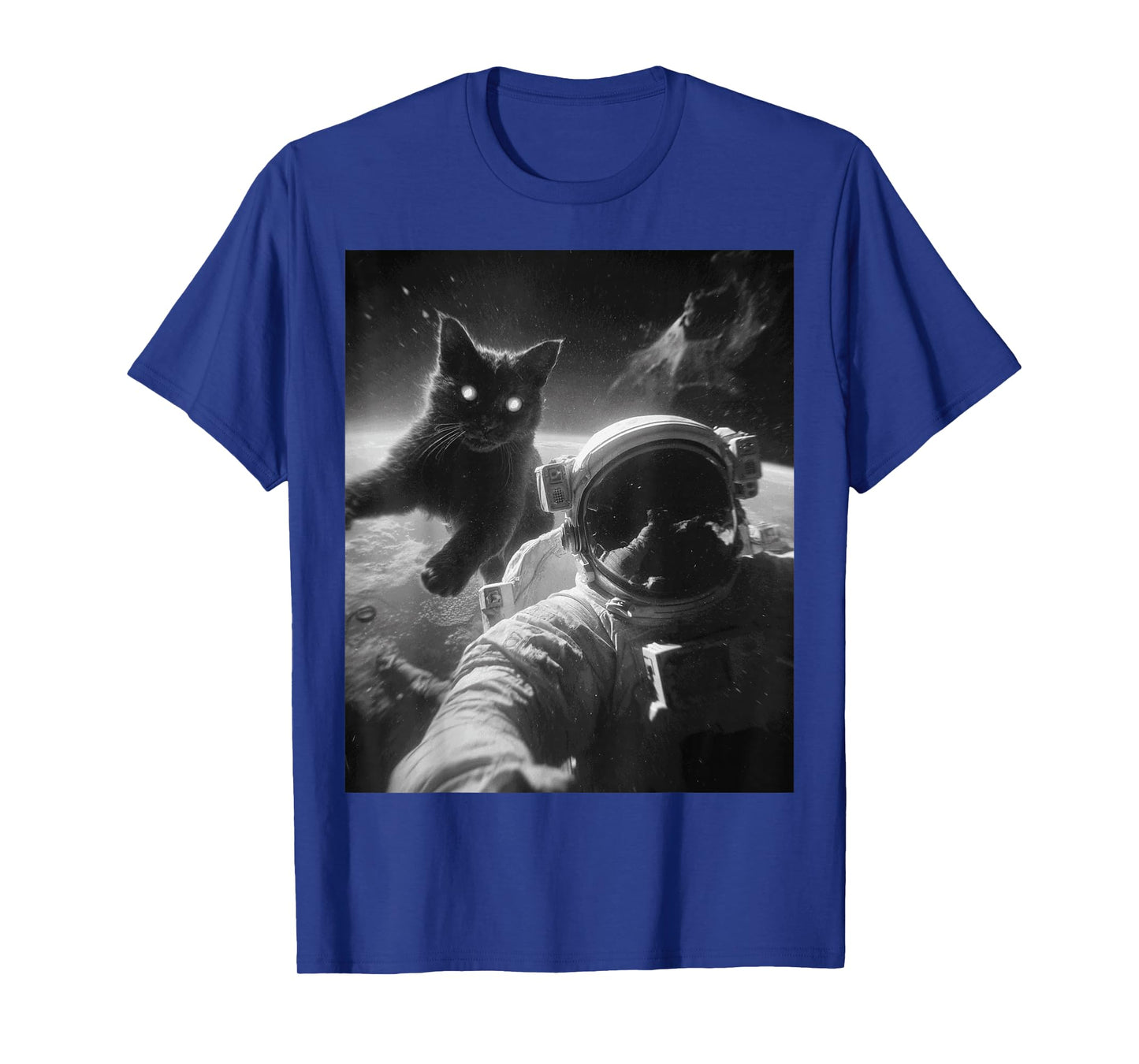 Funny Graphic Cat Astronaut Selfie Funny T-Shirt