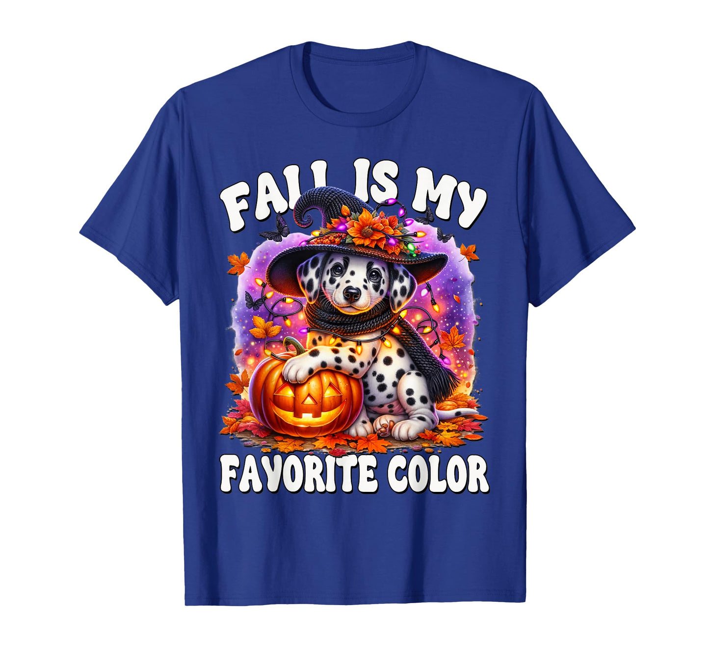 Fall is My Favorite Color for Dog Mom Dalmatian Halloween T-Shirt