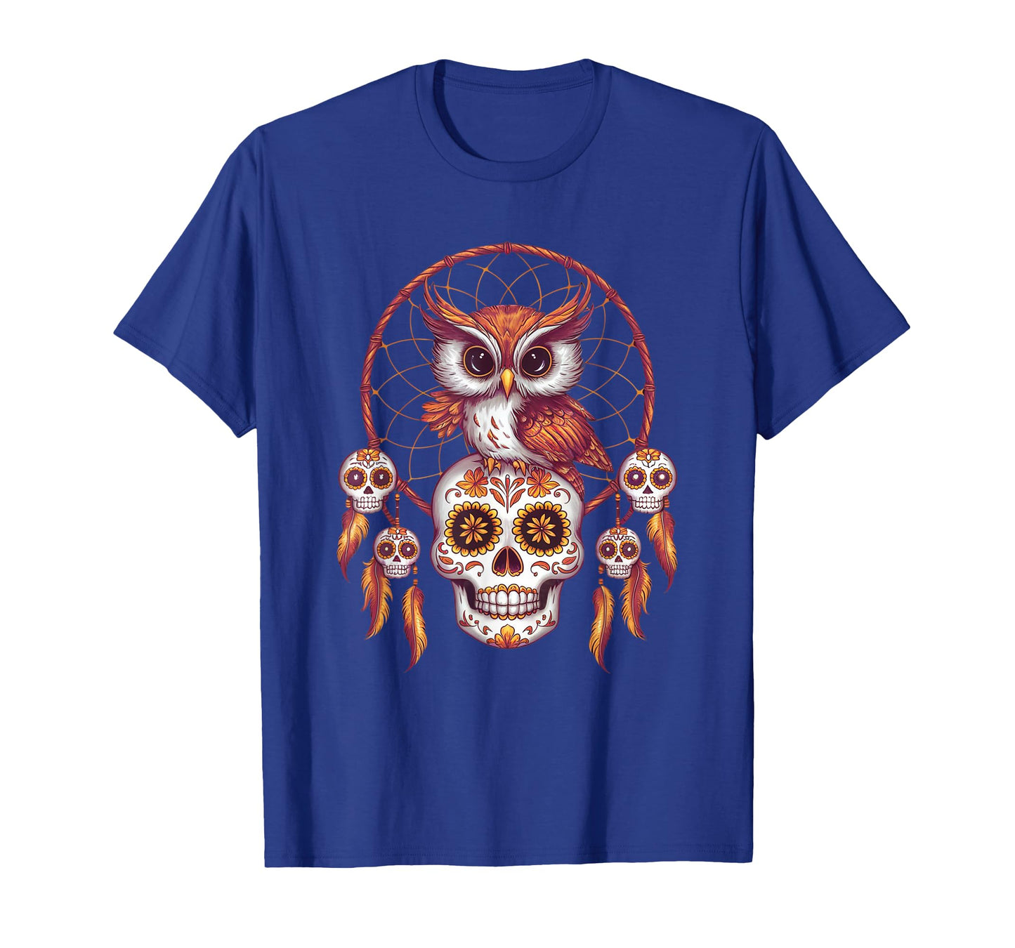 Sugar Skull Owl Day of Dead Halloween Dia De Muertos T-Shirt