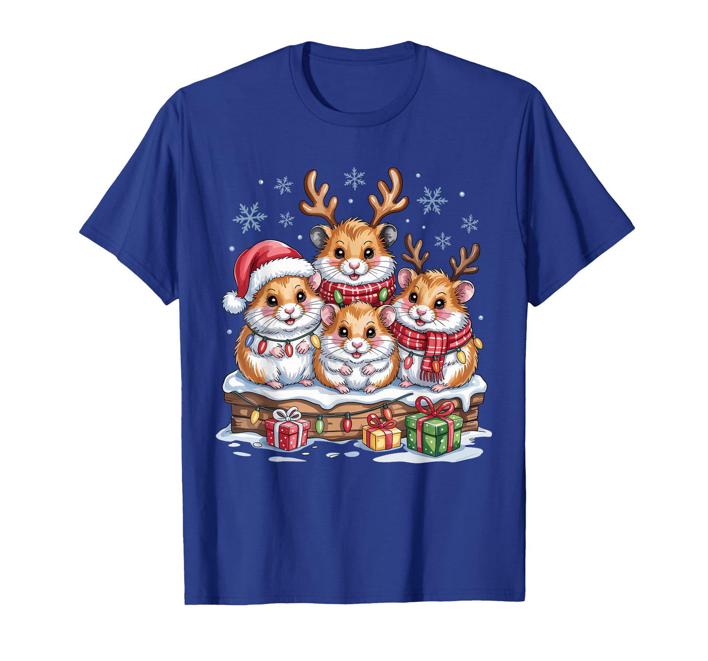 Hamster Christmas Cute Pet Lovers Funny Holiday Pajamas T-Shirt