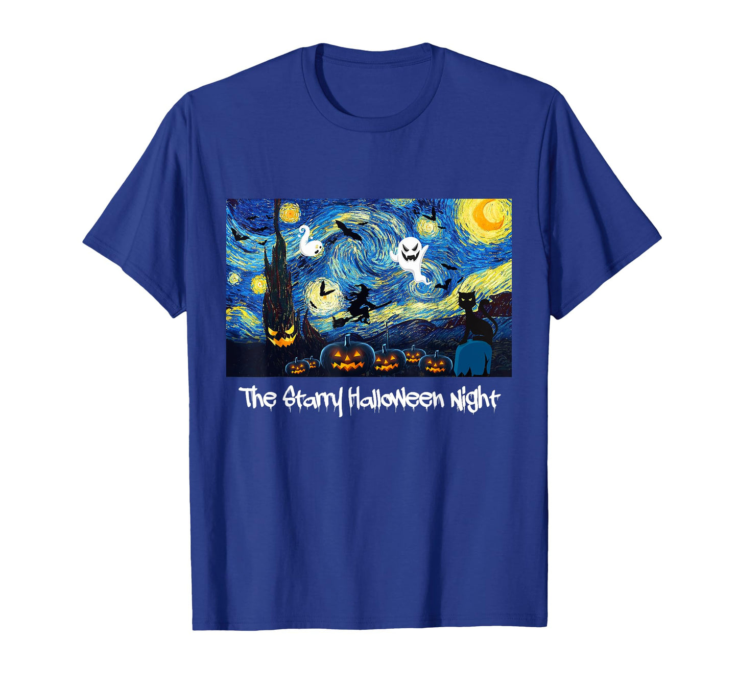 Cool Sarcastic Vincent Van Gogh The Starry Halloween Night T-Shirt