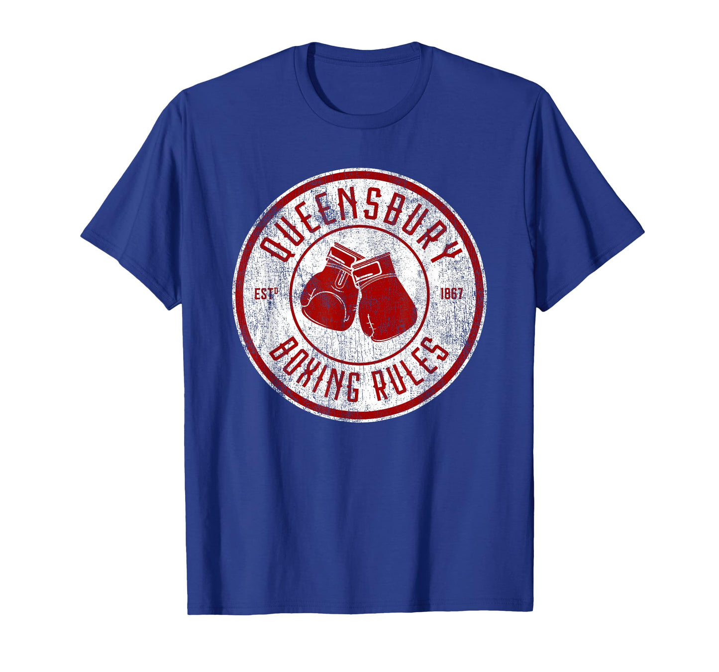 Distressed Queensbury Boxing Rules - Vintage Boxing T-Shirt