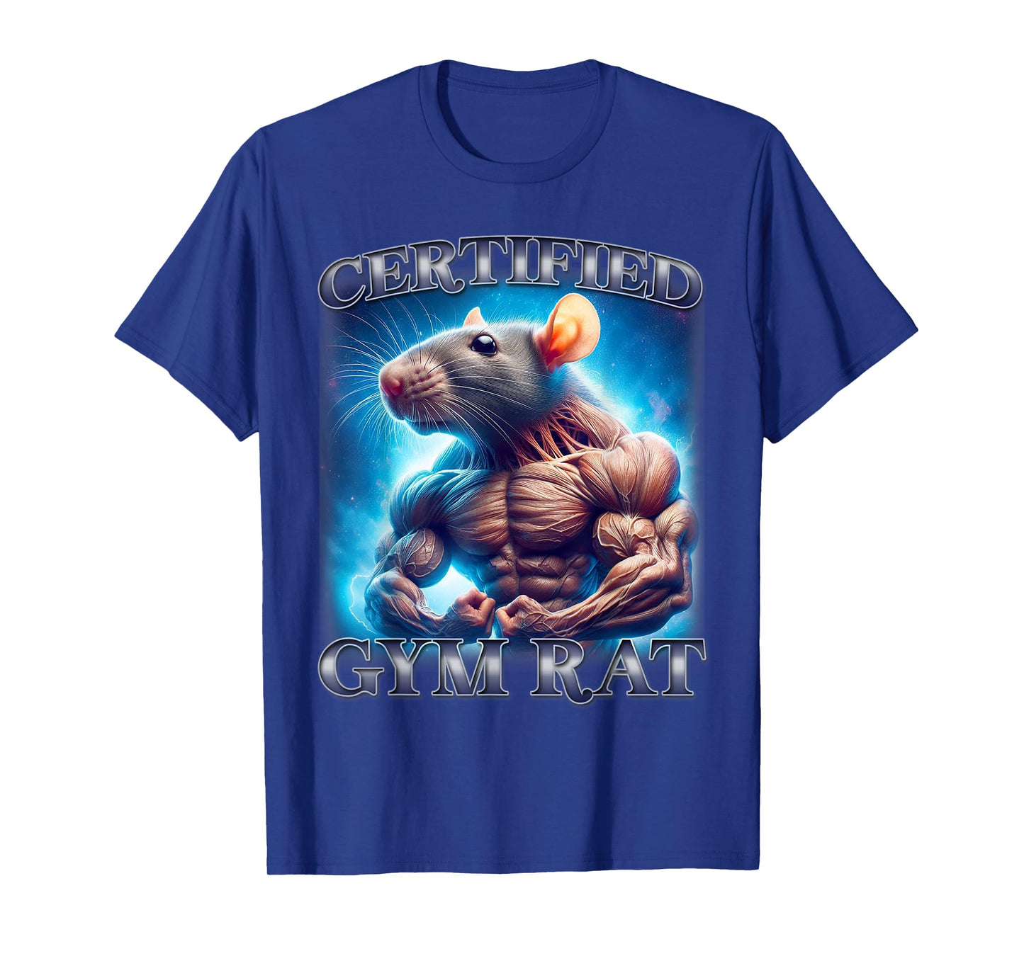 Certified Gym Rat Funny Offensive Inappropriate Adult Meme T-Shirt
