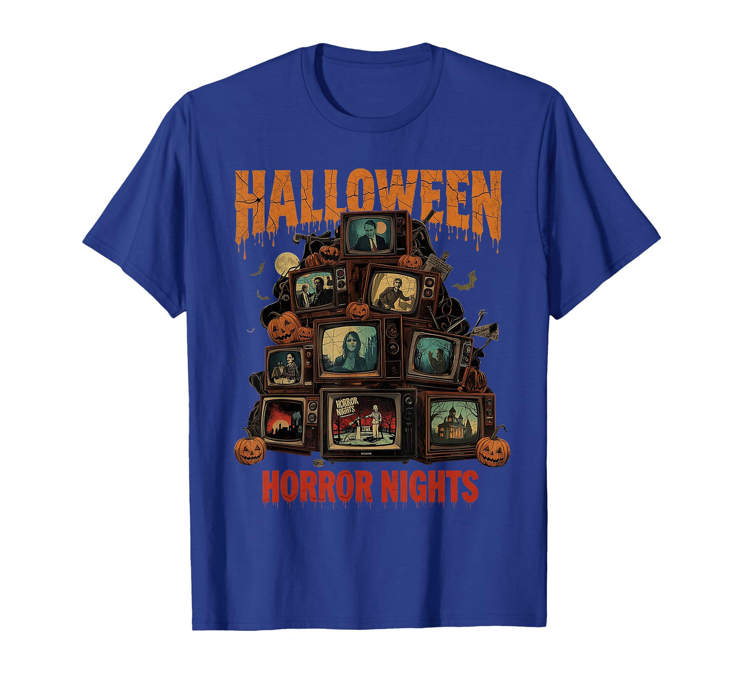 Halloween Horror Nights Retro Spooky TV Design T-Shirt