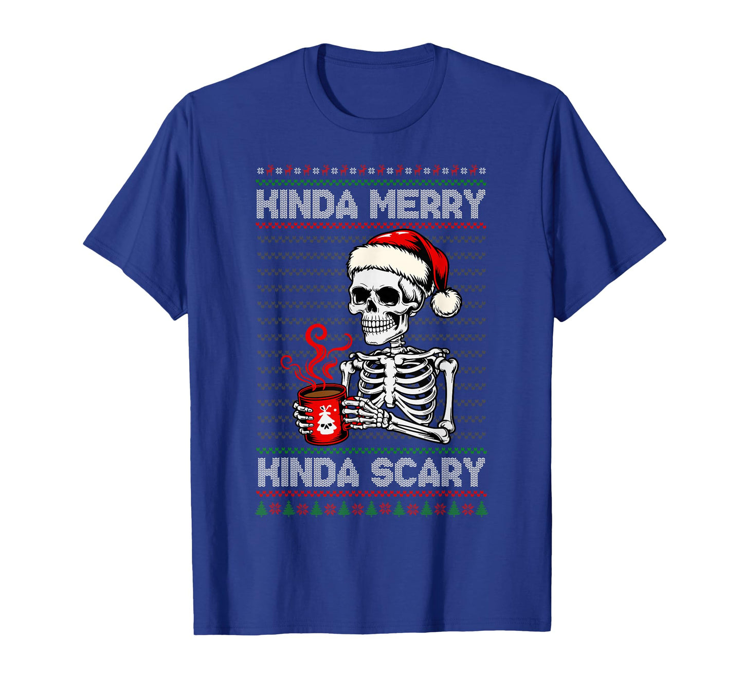 Kinda Merry Kinda Scary Ugly Christmas Sweater Halloween T-Shirt