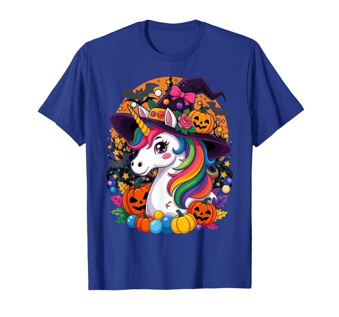 Halloween Unicorn Witch Girl T-Shirt