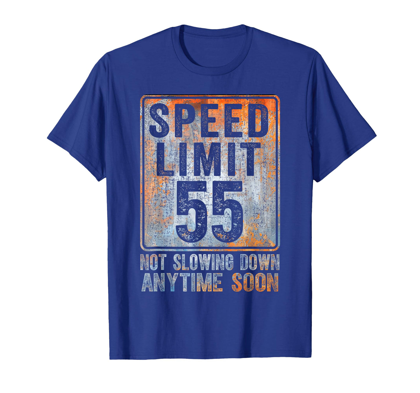 55th Birthday Speed Limit Sign Funny 55 Year Old Vintage Men T-Shirt