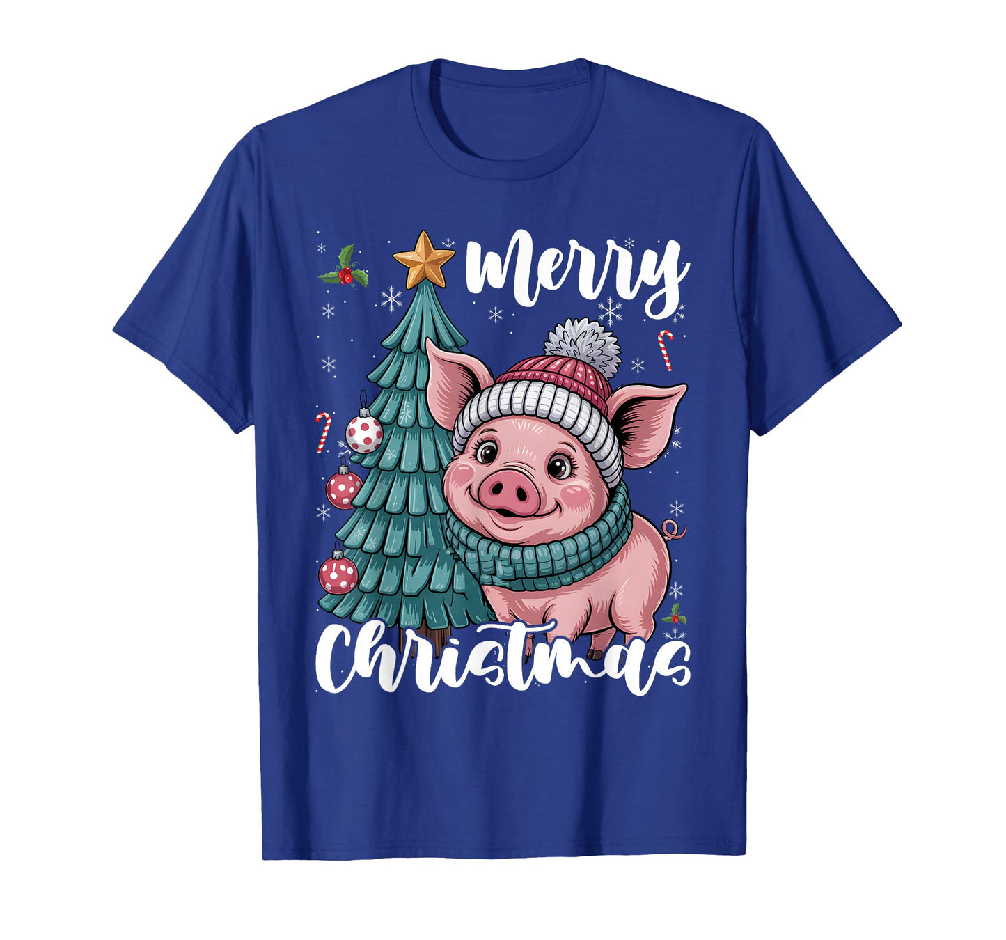 Santa Pig Christmas Lights Lover T-Shirt