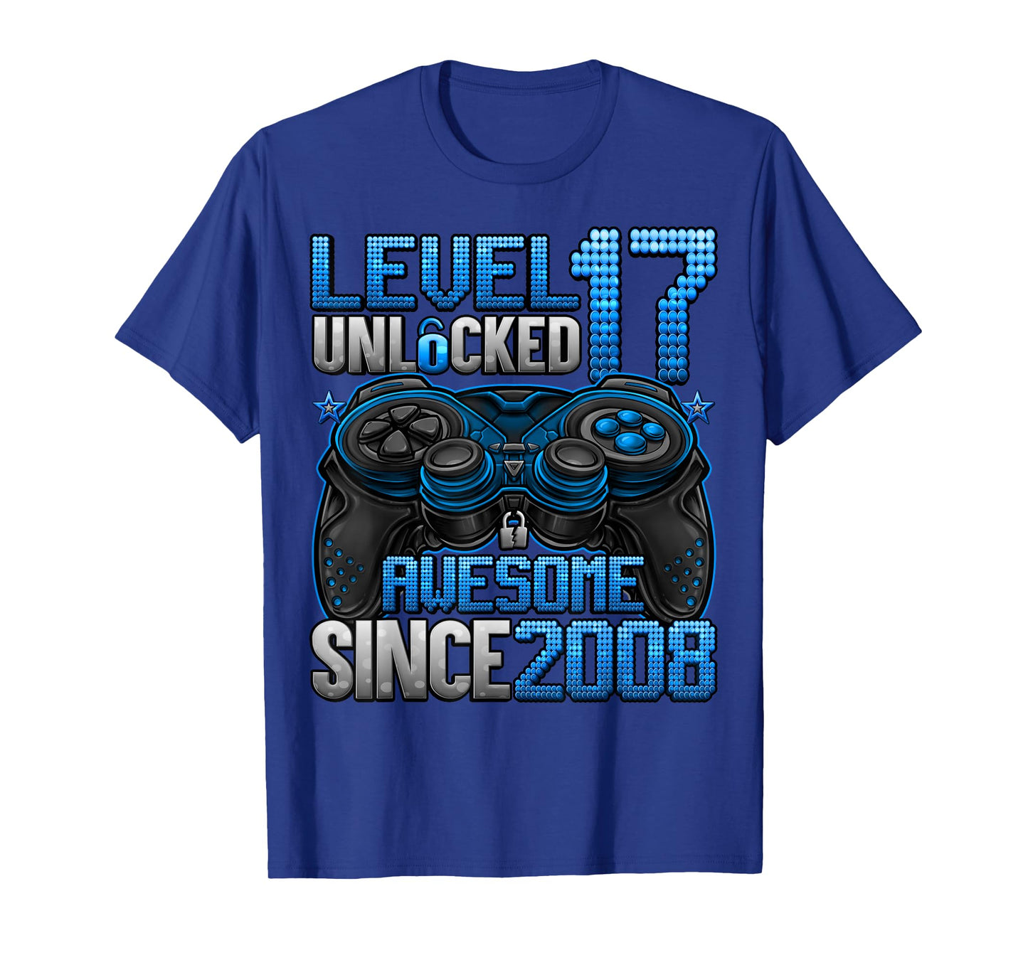 Level 17 Unlocked 17 Year Old Gifts Boys 17th Birthday Boy T-Shirt