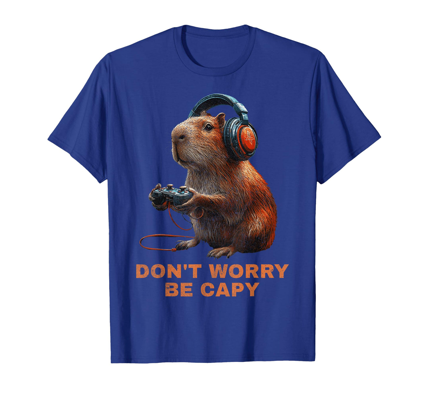 Capybara Don'T Worry Be Capy Video Game Funny Retro Vintage T-Shirt