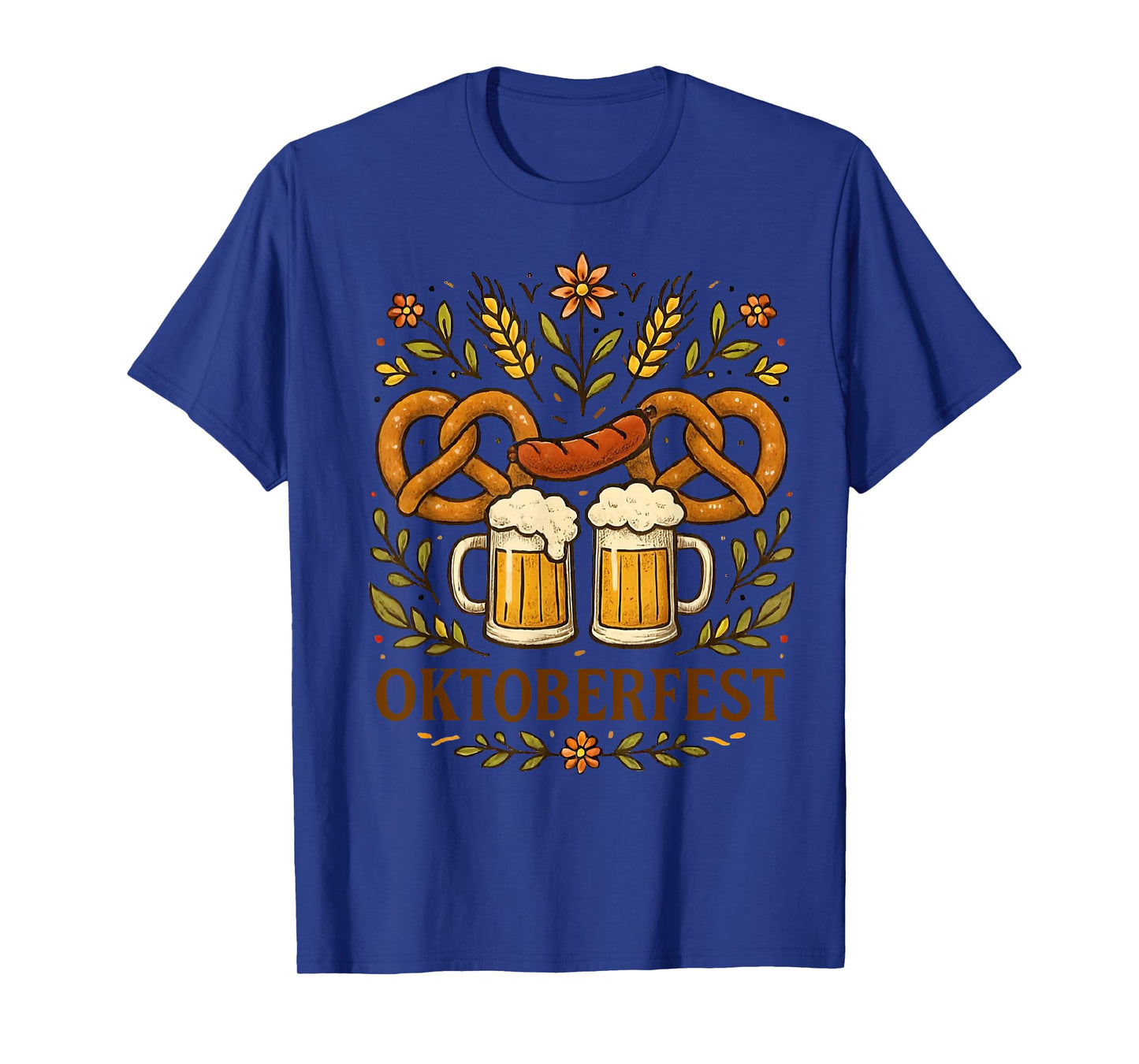 Funny Oktoberfest German Drinking Men Women Vintage T-Shirt