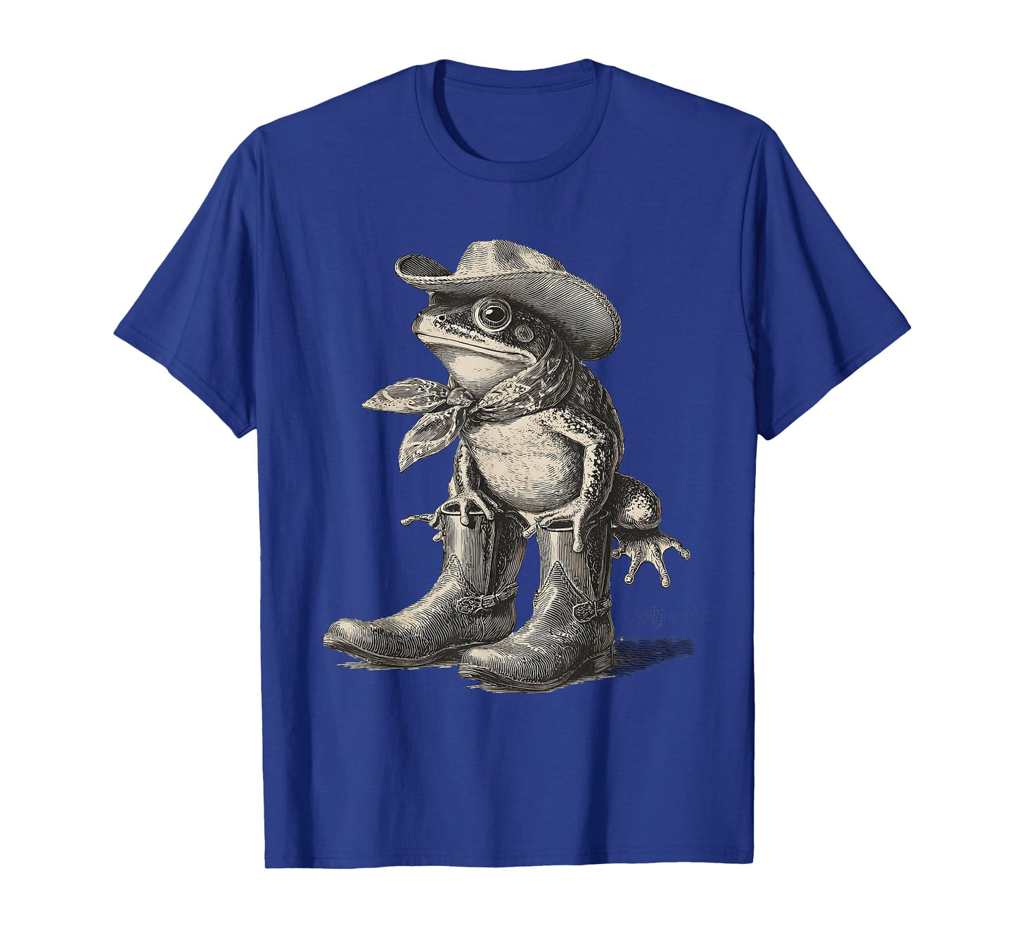 Frog Cowboy Vintage Toad Rodeo Cowgirl Western Country T-Shirt