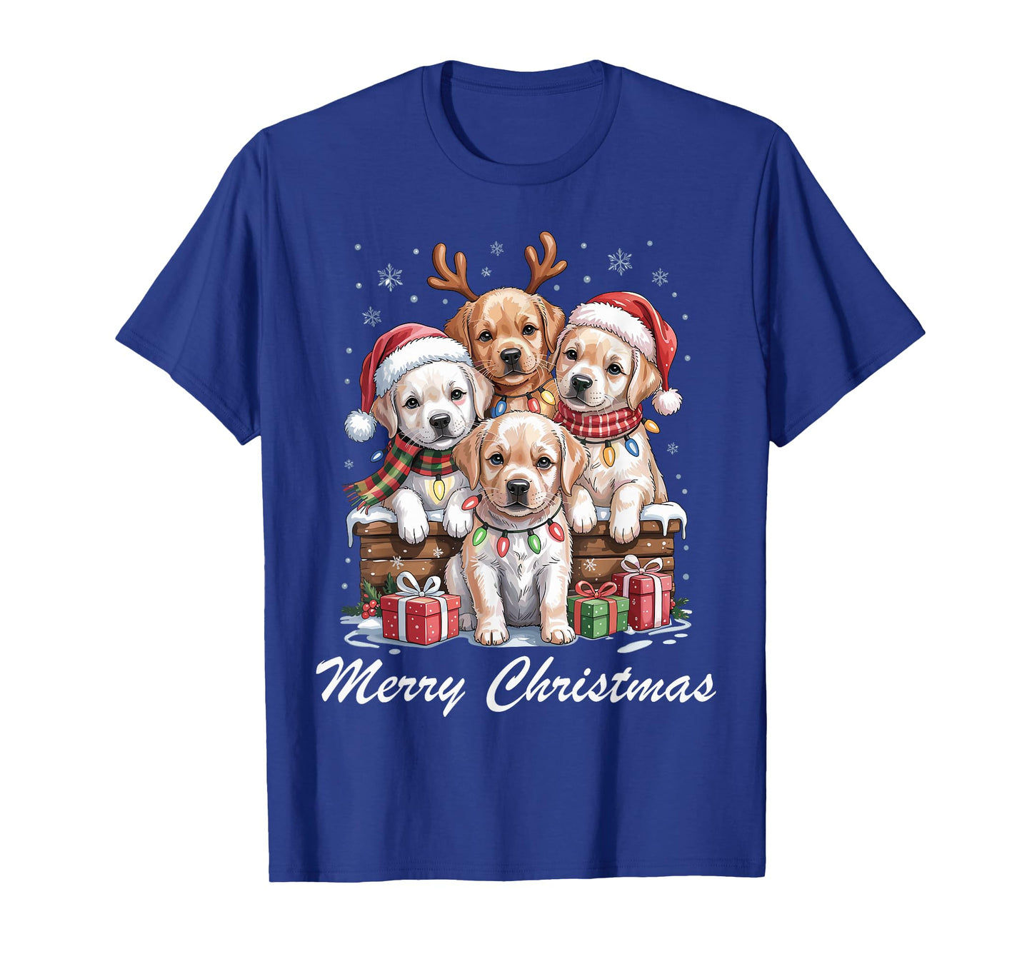 Labrador Merry Christmas Funny Dog Lovers Men Women Holiday T-Shirt