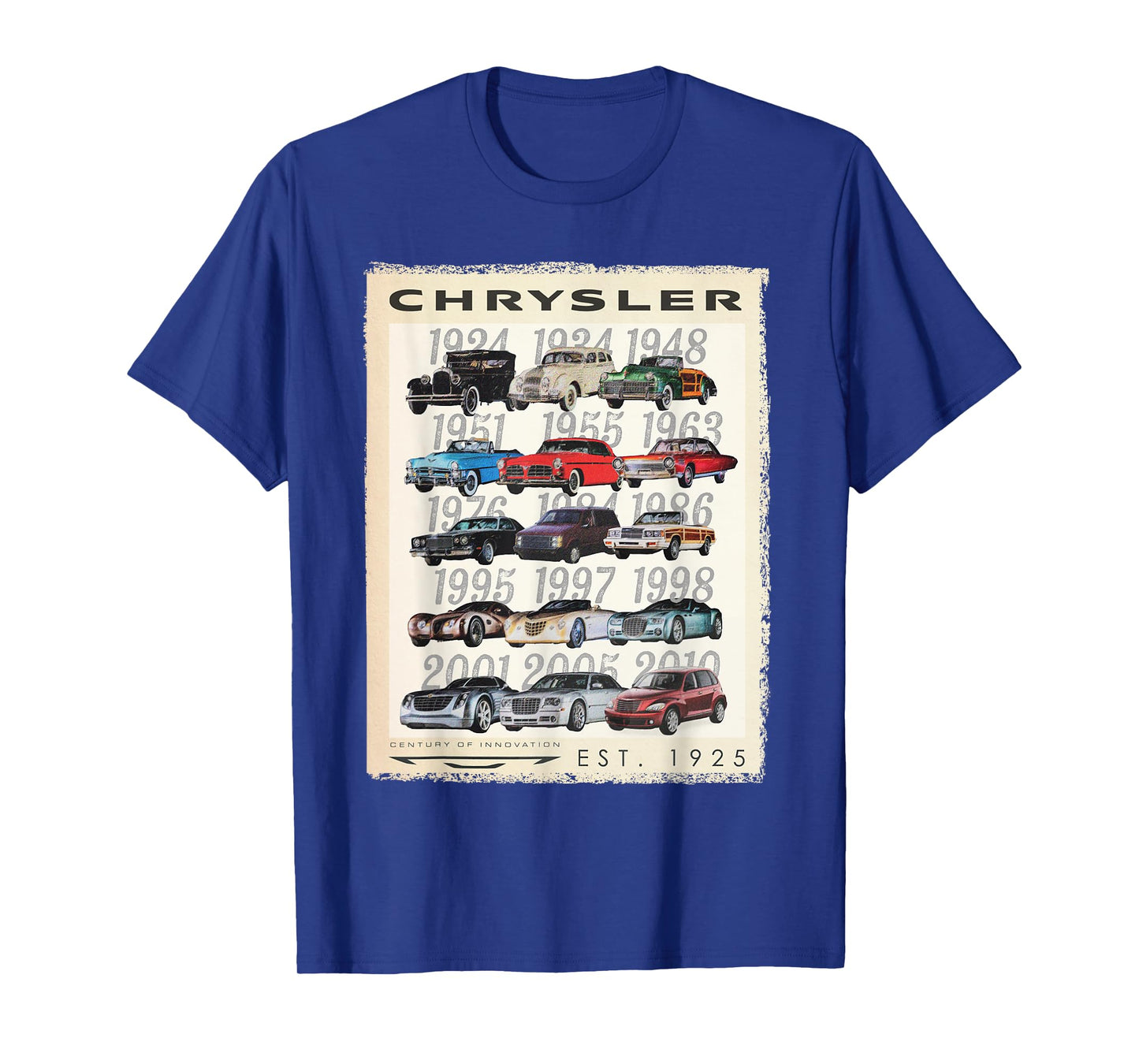Chrysler Century of Innovation Vintage Cars Frame T-Shirt