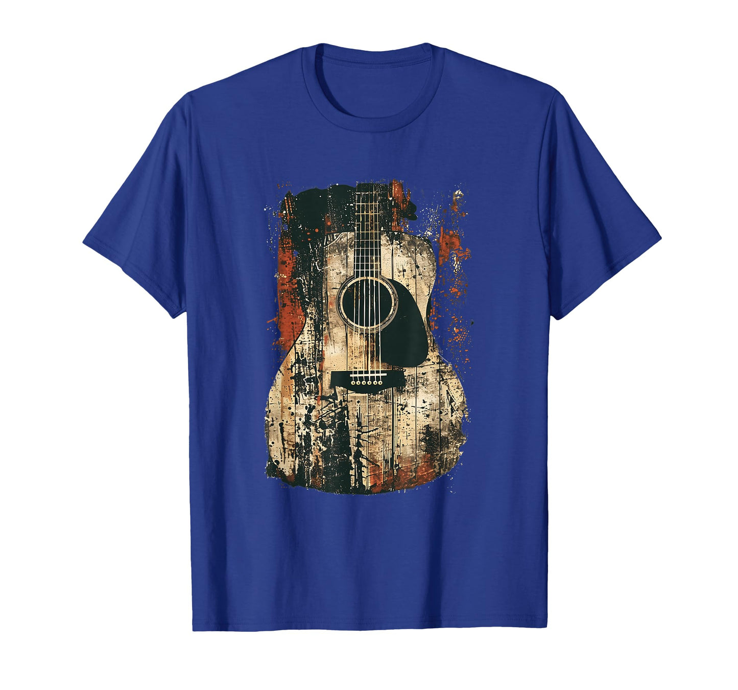 Acoustic Guitar, Vintage, Distressed, Rock & Roll Music T-Shirt