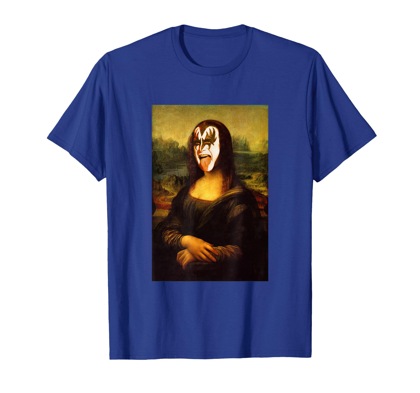 Mona Tongue Lisa Rockn roll Heavy Metal Rock T-Shirt