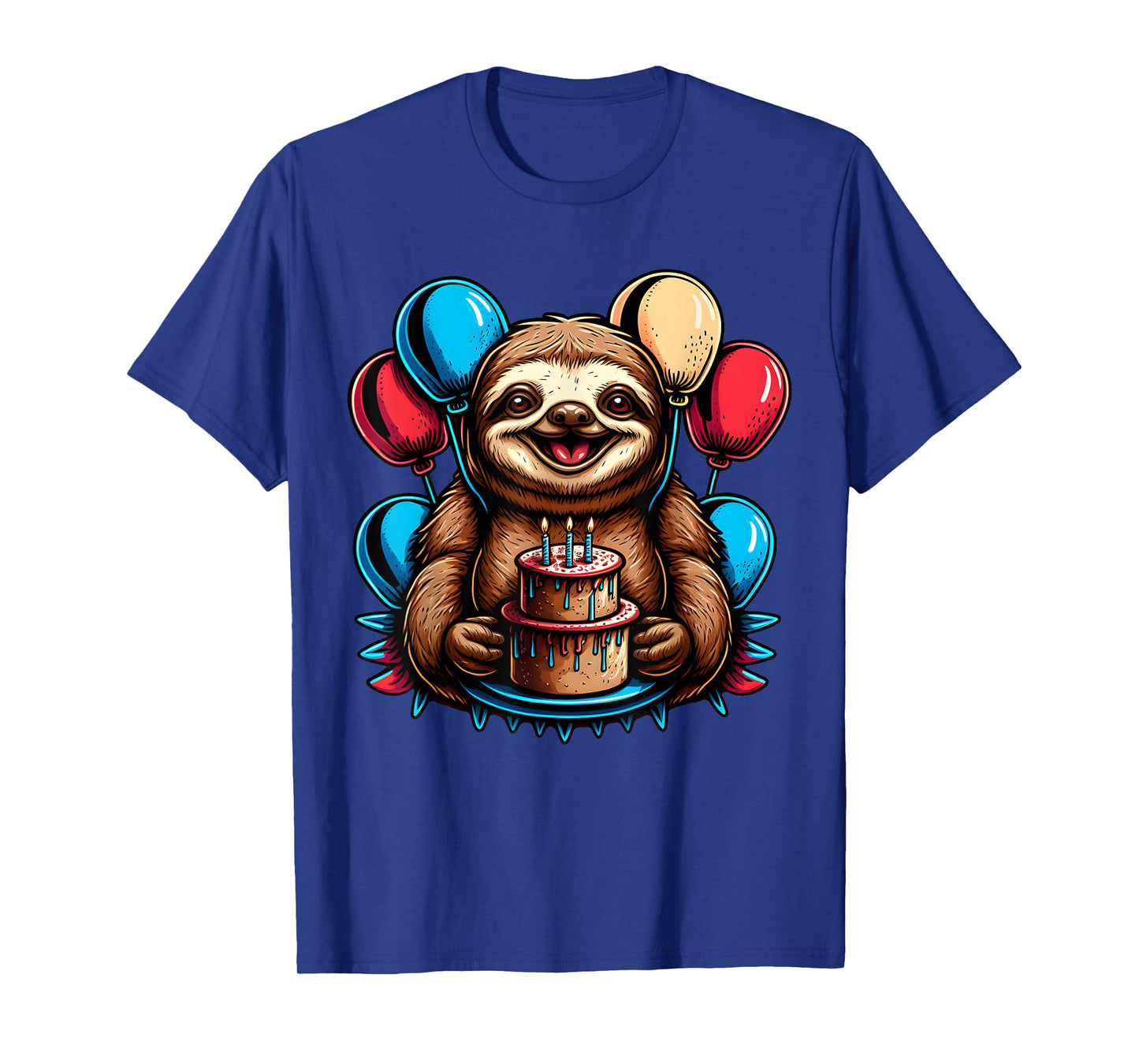 Sloth Birthday Shirt Girl Boy Mom Lazy Sloths Gift T-Shirt