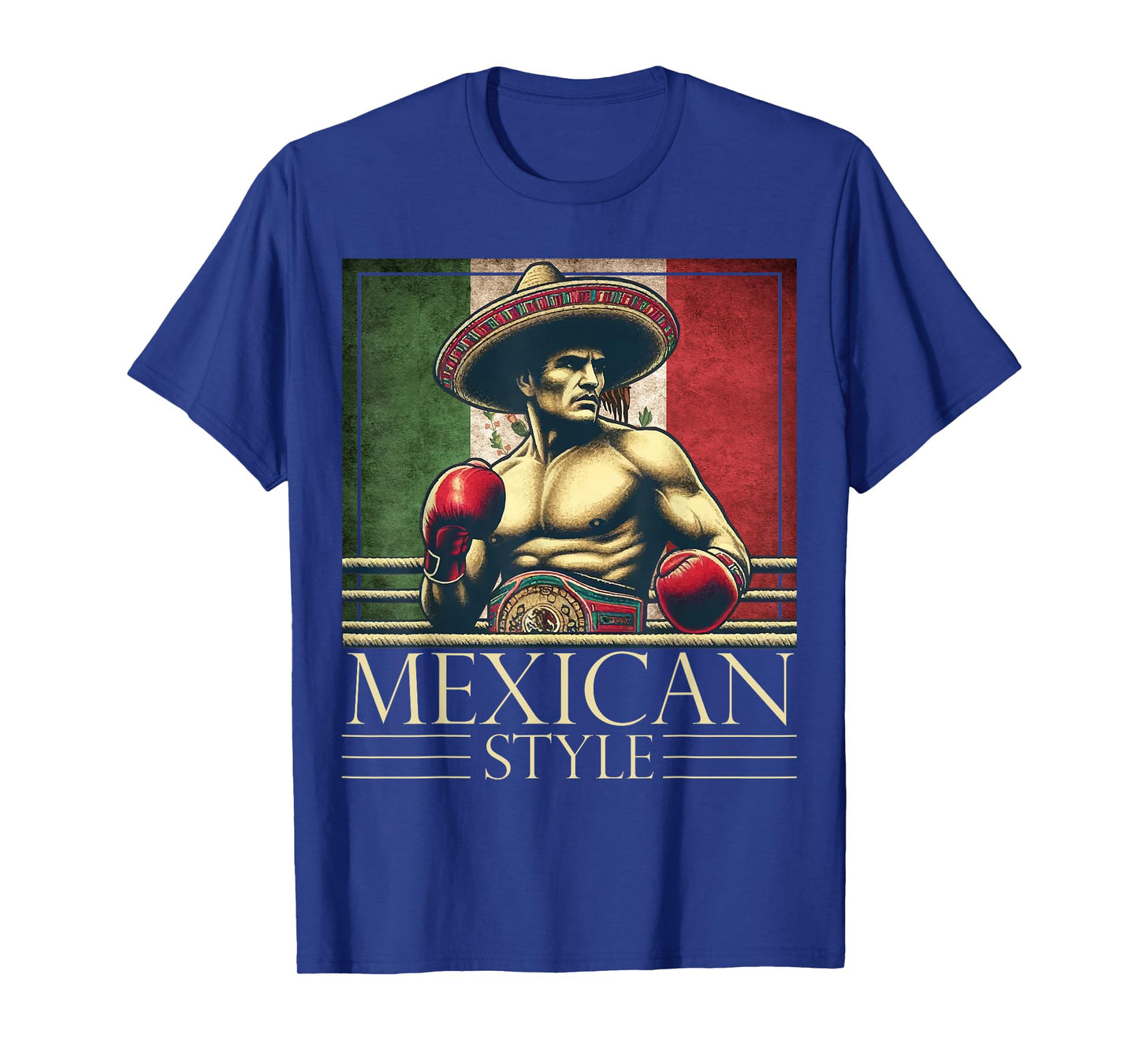 Boxing Mexico Mexican Vintage Style Boxing flag Mexico T-Shirt