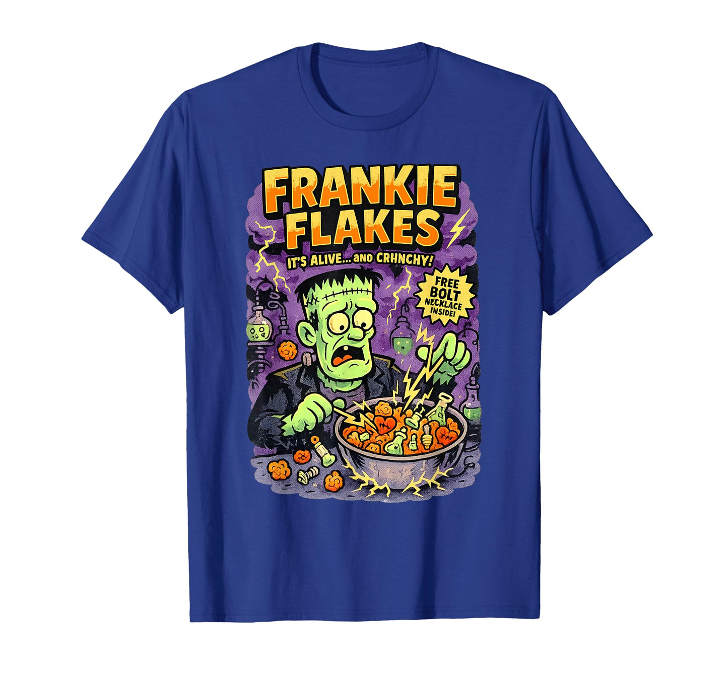 Retro Funny Frankie Flakes Cereal Frankenstein Monster Lover T-Shirt