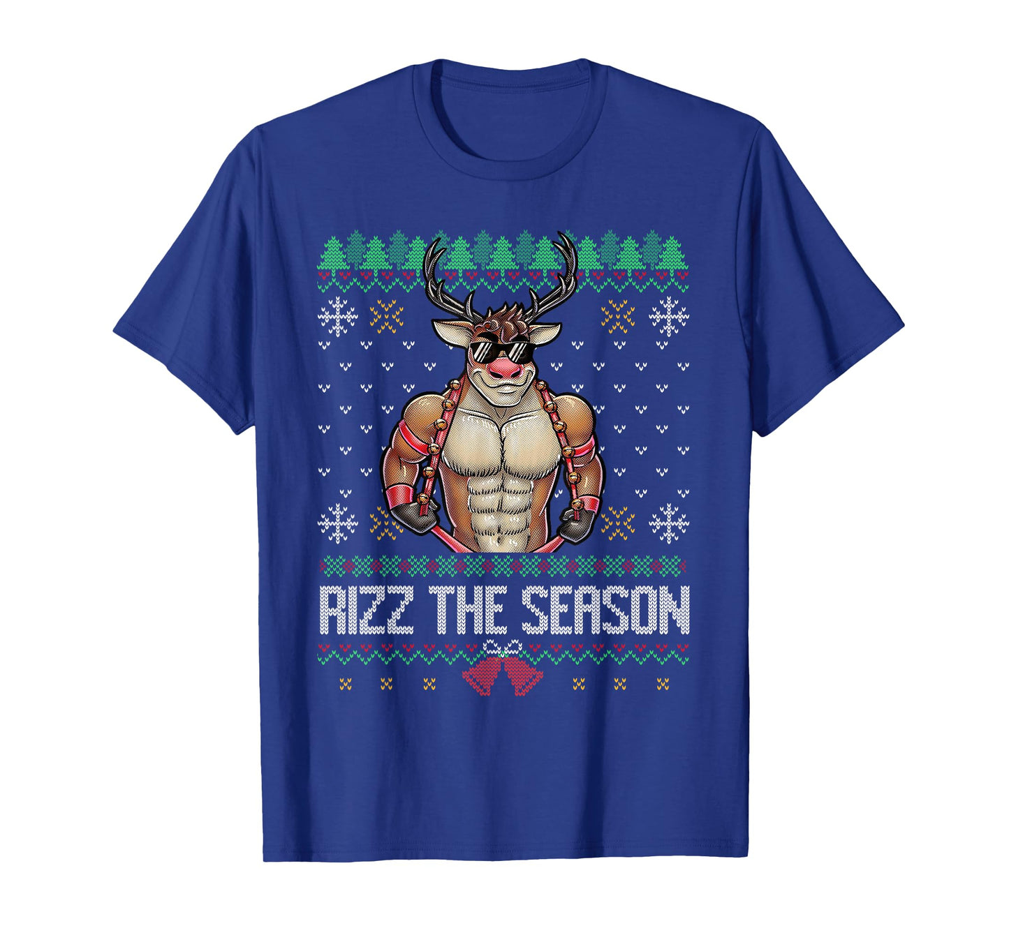 Rizz The Season Reindeer Cool Holiday Ugly Gen Z Slang T-Shirt