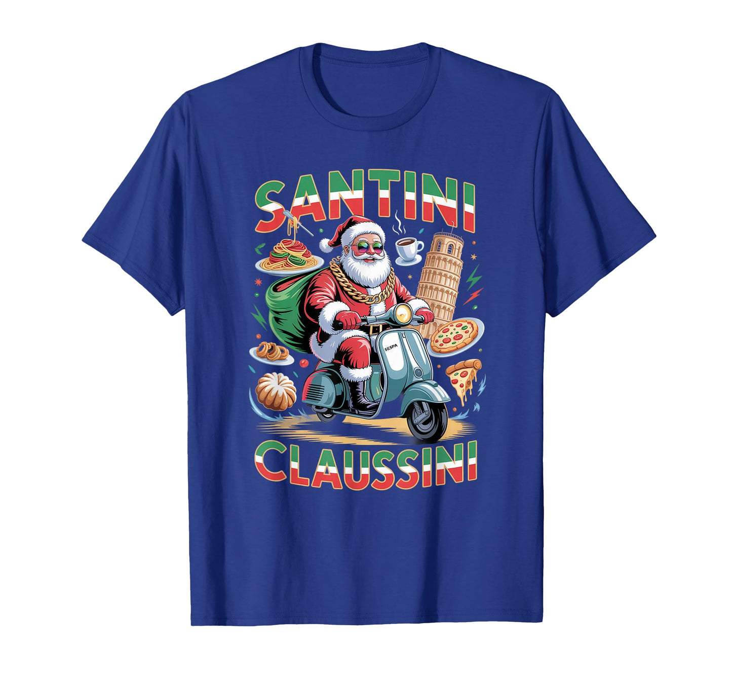Italian Brainrot Christmas Santini Claussini Funny Santa T-Shirt